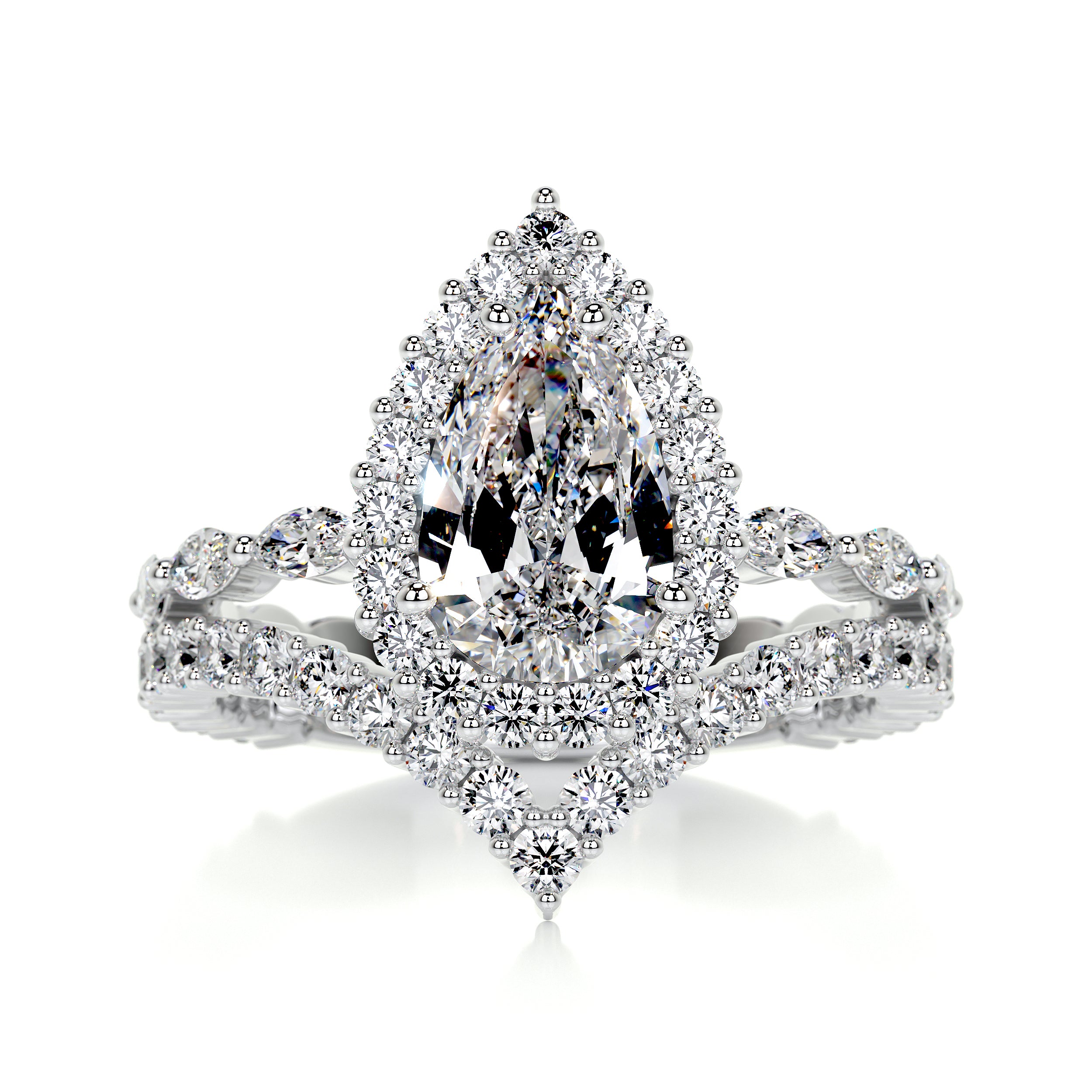 Dawn Diamond Bridal Set -Platinum, Halo, 2.7 Carat, – Best Brilliance