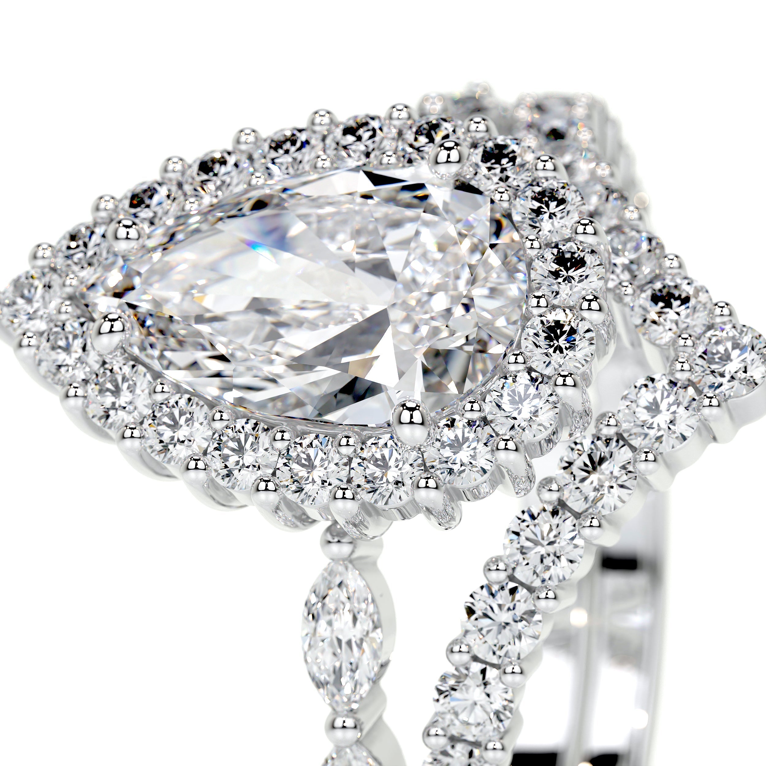 Dawn Lab Grown Diamond Bridal Set   (2.7 Carat) -Platinum