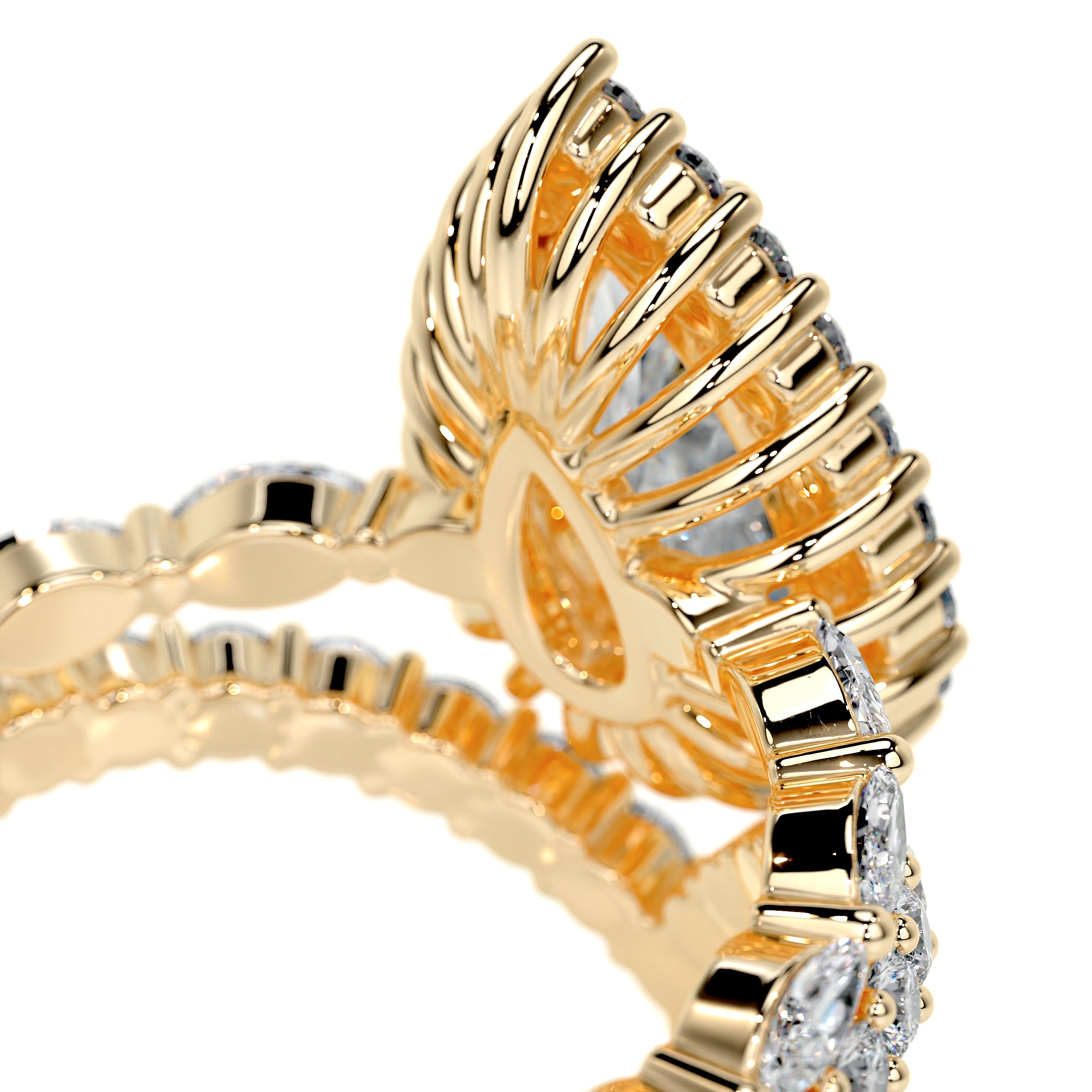 Dawn Diamond Bridal Set -18K Yellow Gold