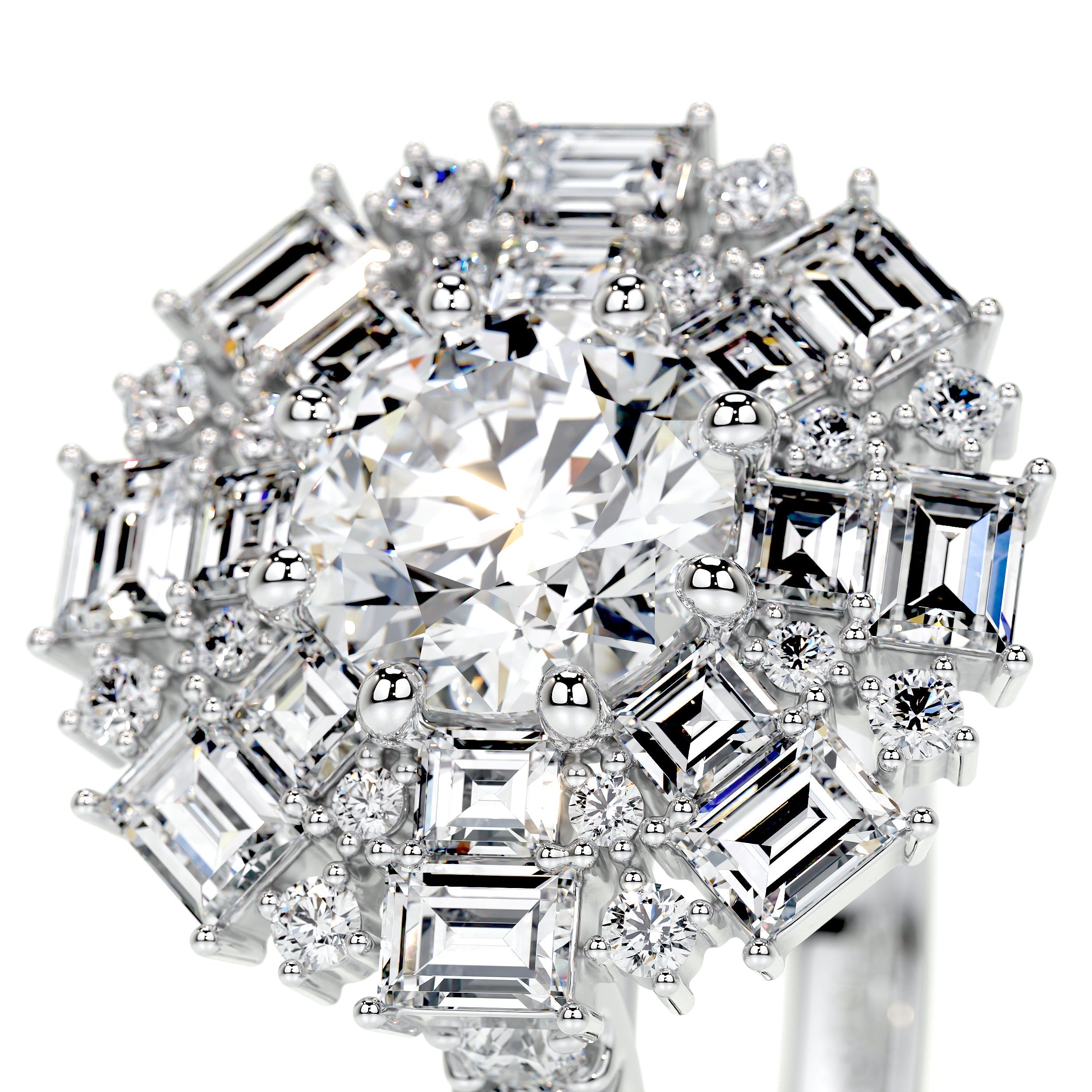 Snowflake Lab Grown Diamond Ring -Platinum