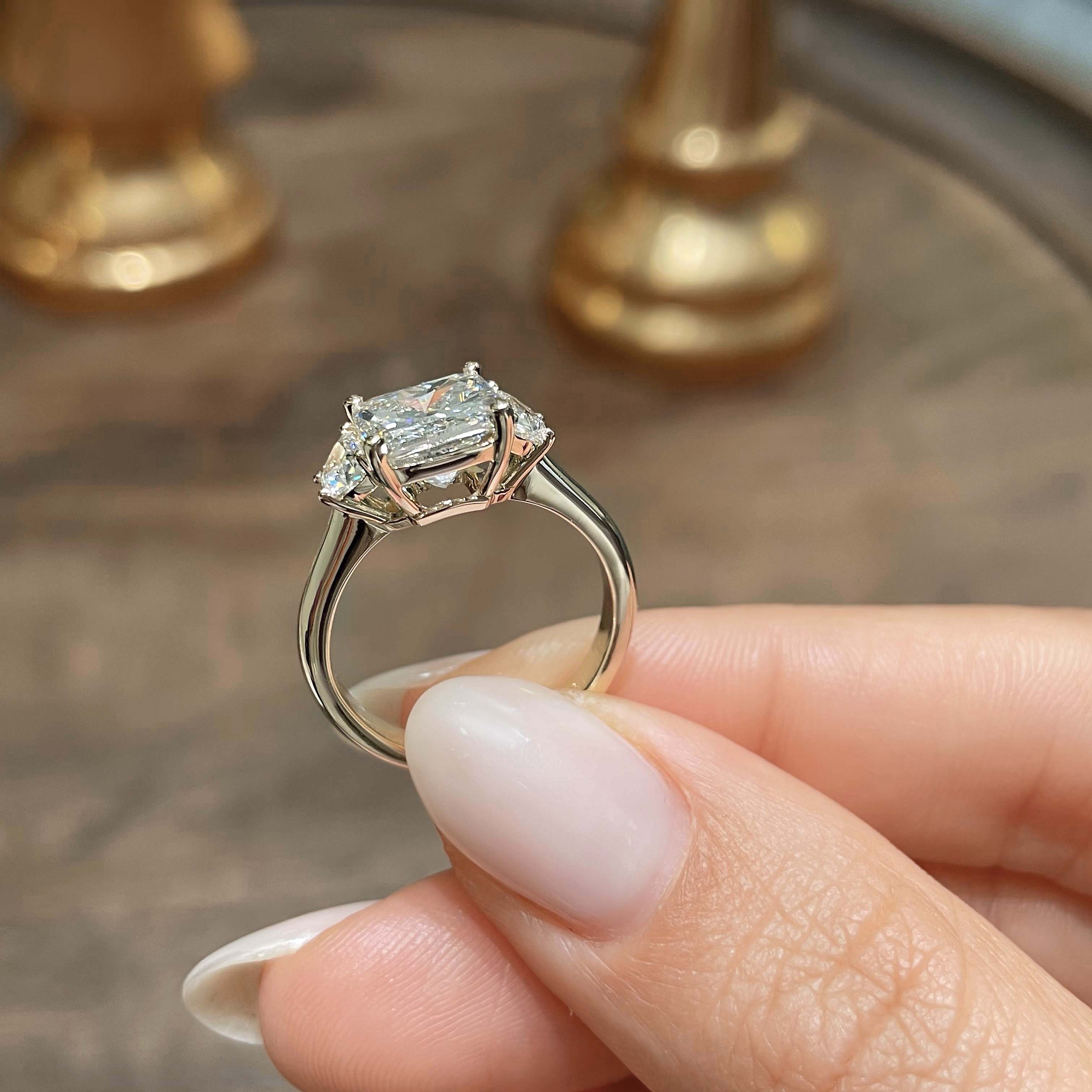 Rose: 2 carat princess cut diamond engagement ring | Nature Sparkle