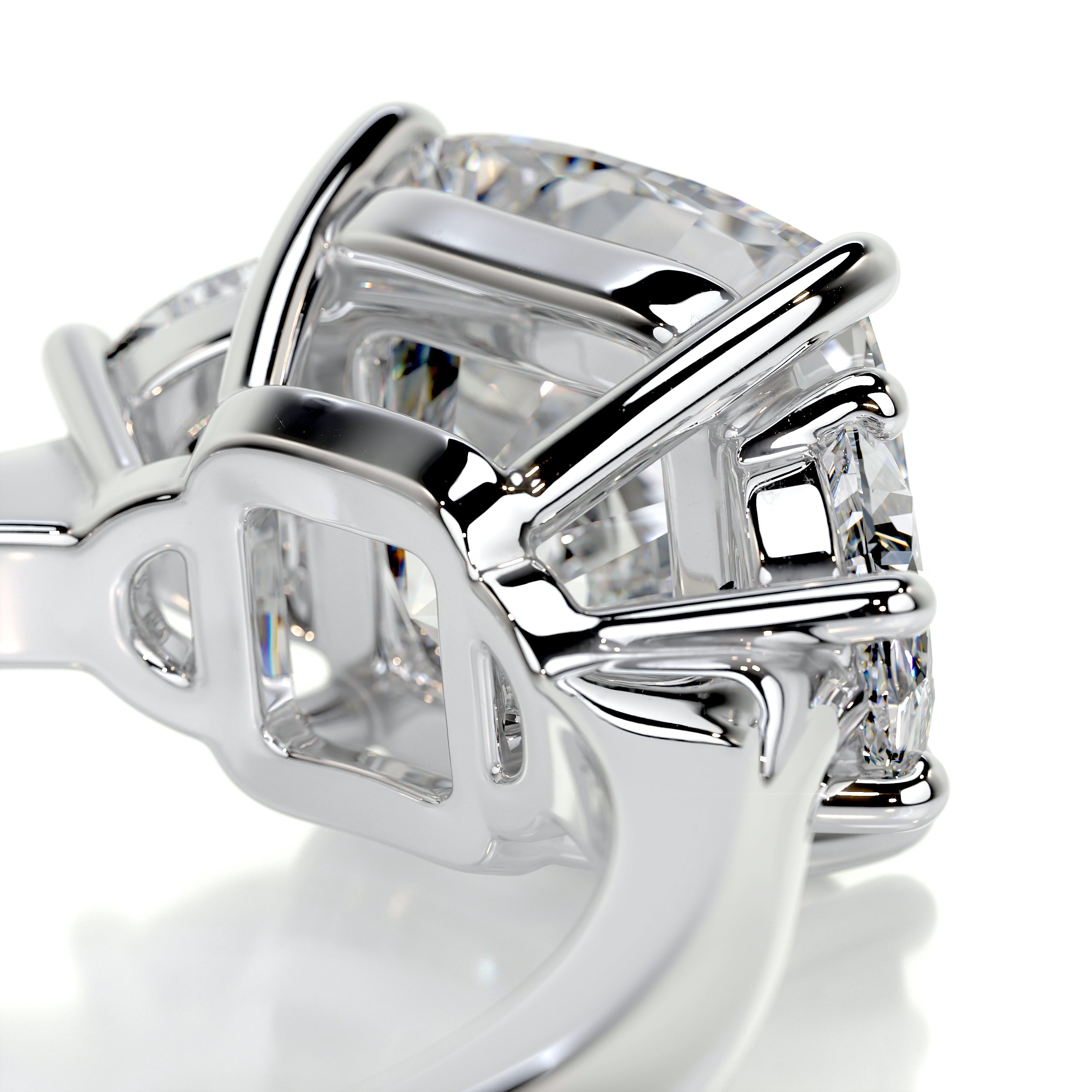 Whitney Diamond Engagement Ring   (3 Carat) -14K White Gold