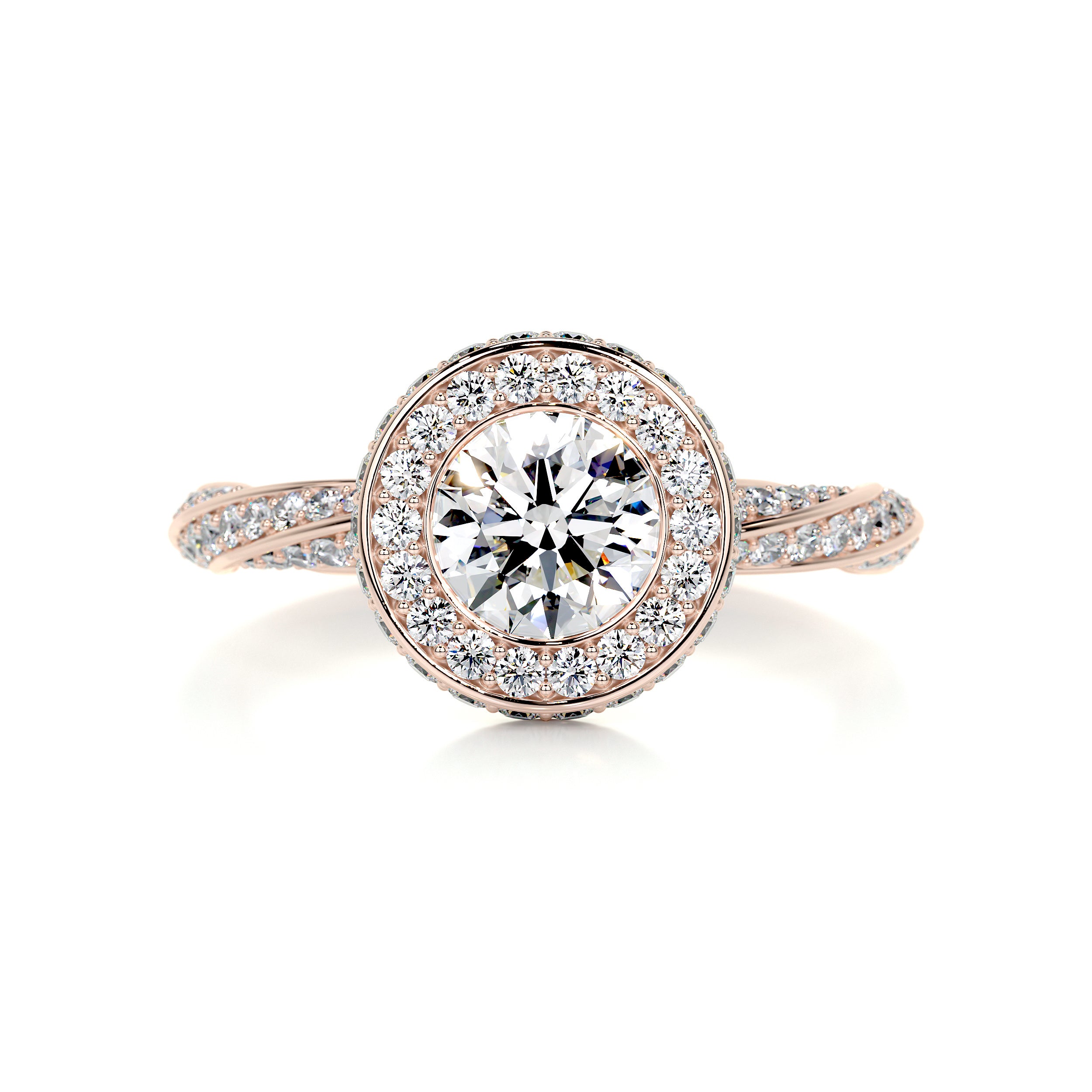Sarina Diamond Engagement Ring -14K Rose Gold