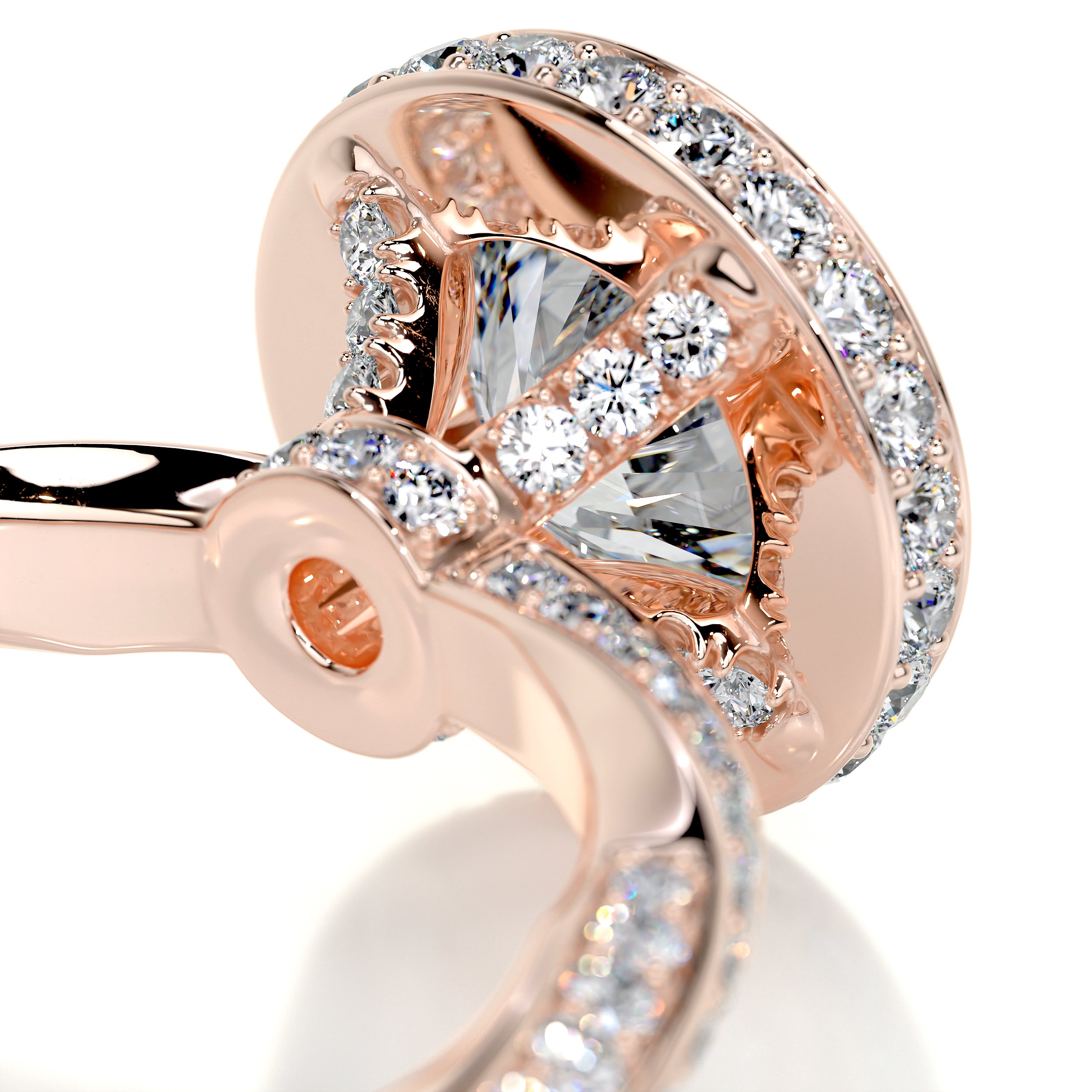 Sarina Diamond Engagement Ring   (1.7 Carat) -14K Rose Gold