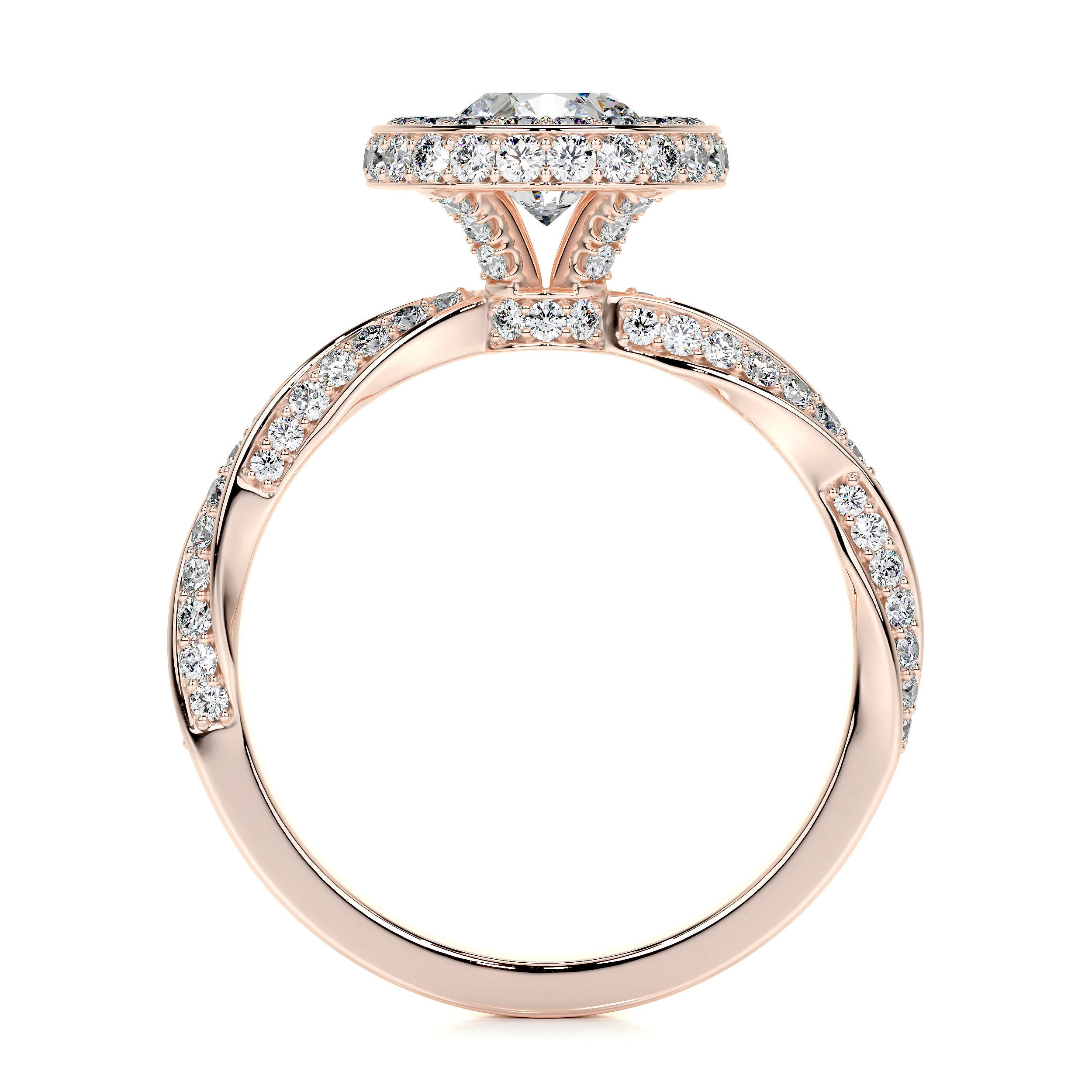 Sarina Lab Grown Diamond Ring -14K Rose Gold