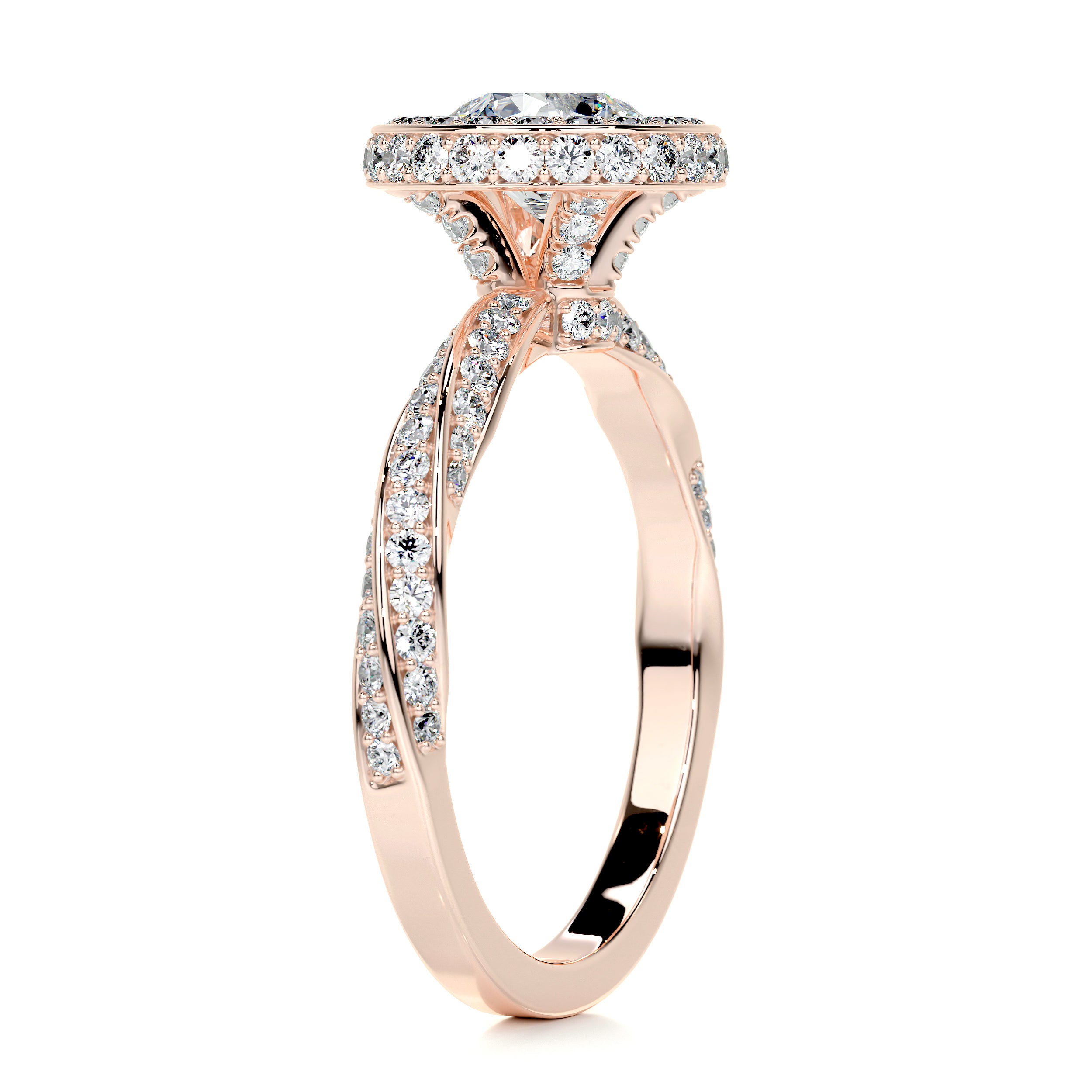 Sarina Diamond Engagement Ring   (1.7 Carat) -14K Rose Gold