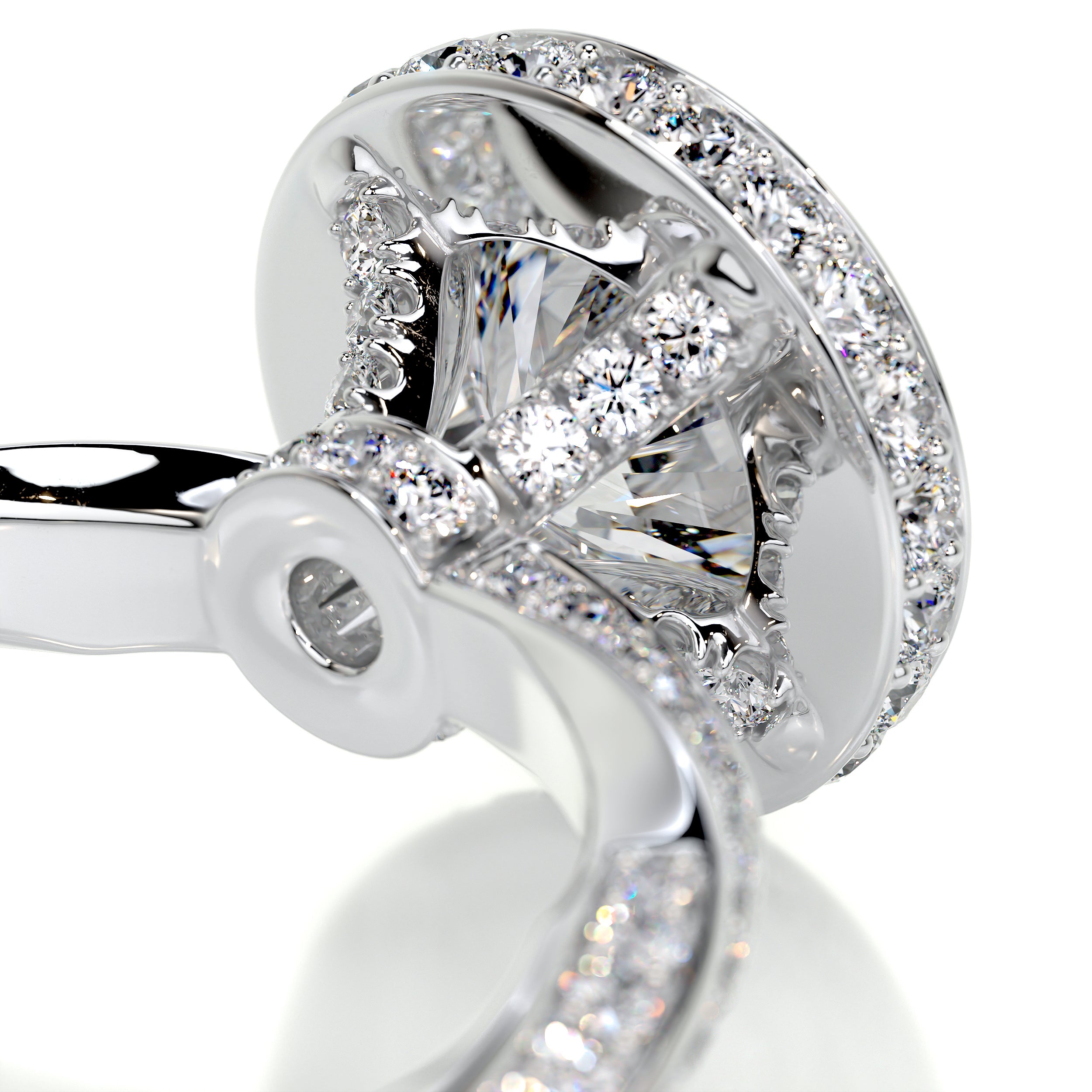 Sarina Diamond Engagement Ring   (1.7 Carat) -18K White Gold