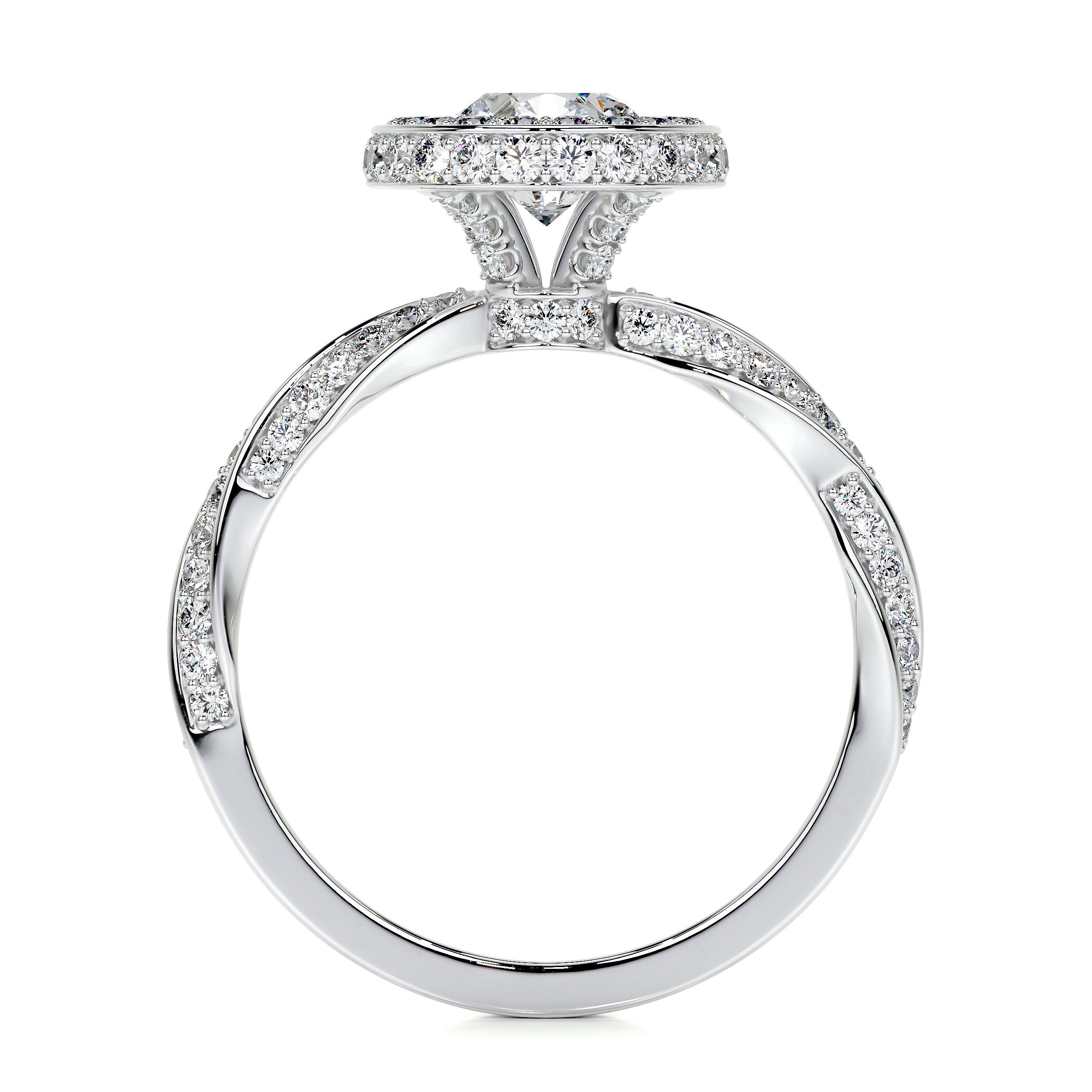Sarina Lab Grown Diamond Ring -14K White Gold