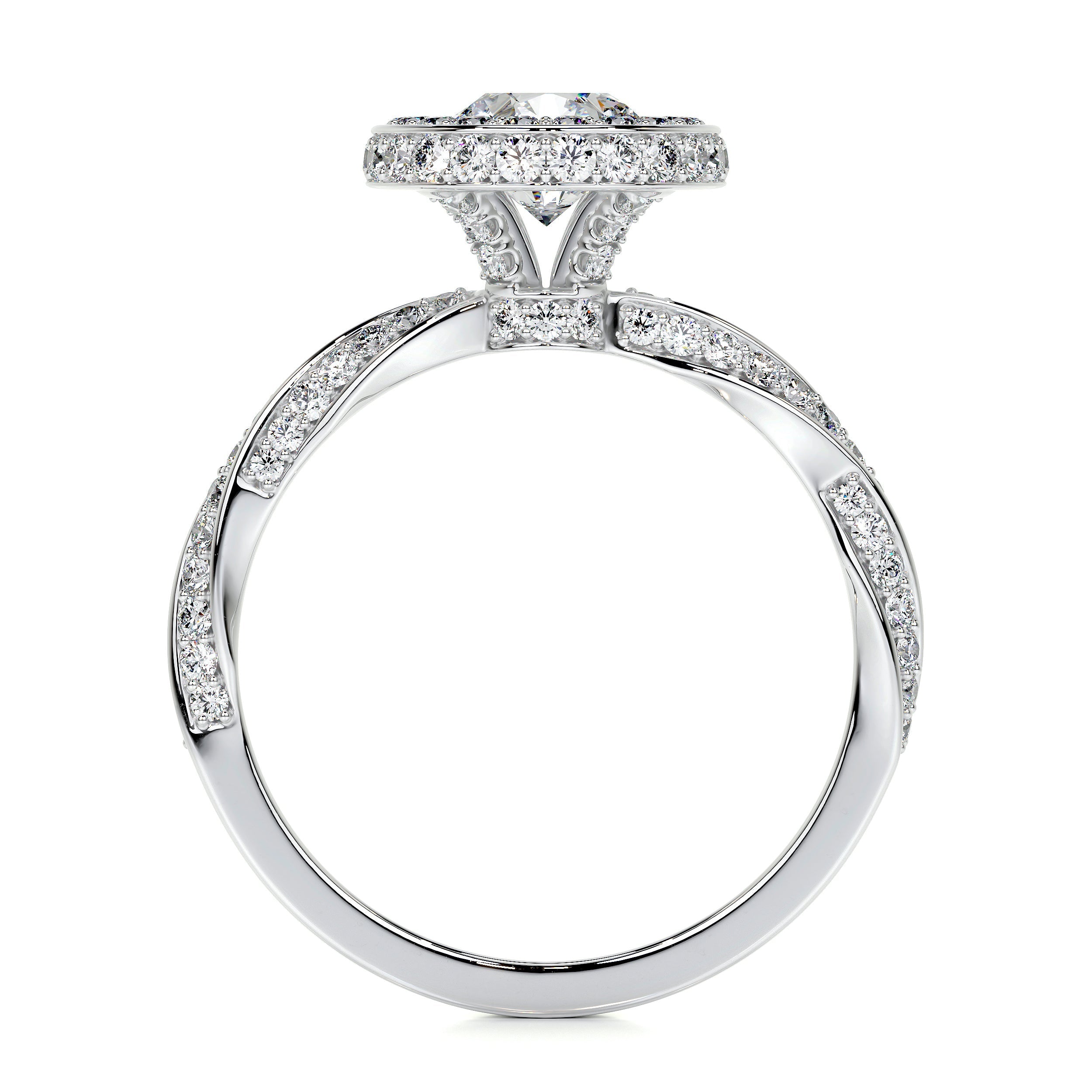 Sarina Lab Grown Diamond Ring -18K White Gold