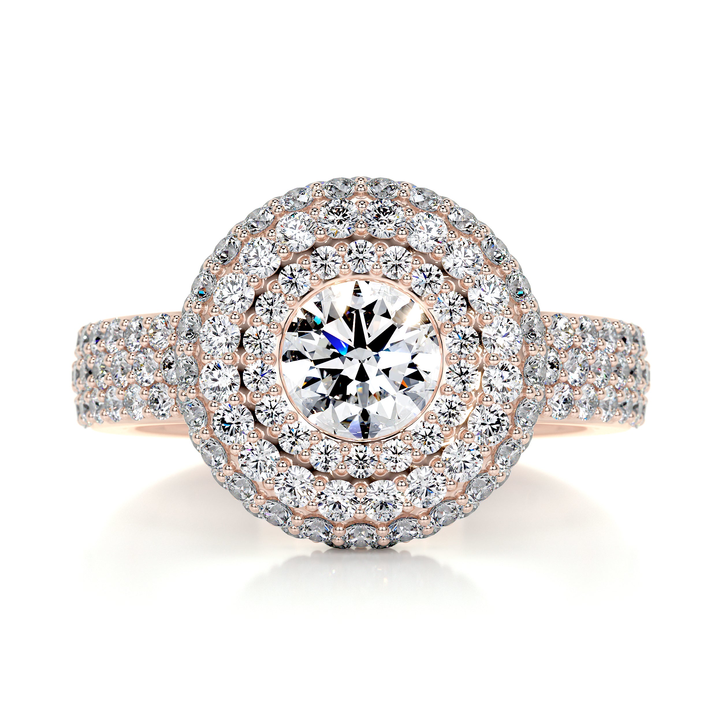 Reagan Diamond Engagement Ring   (2.25 Carat) -14K Rose Gold