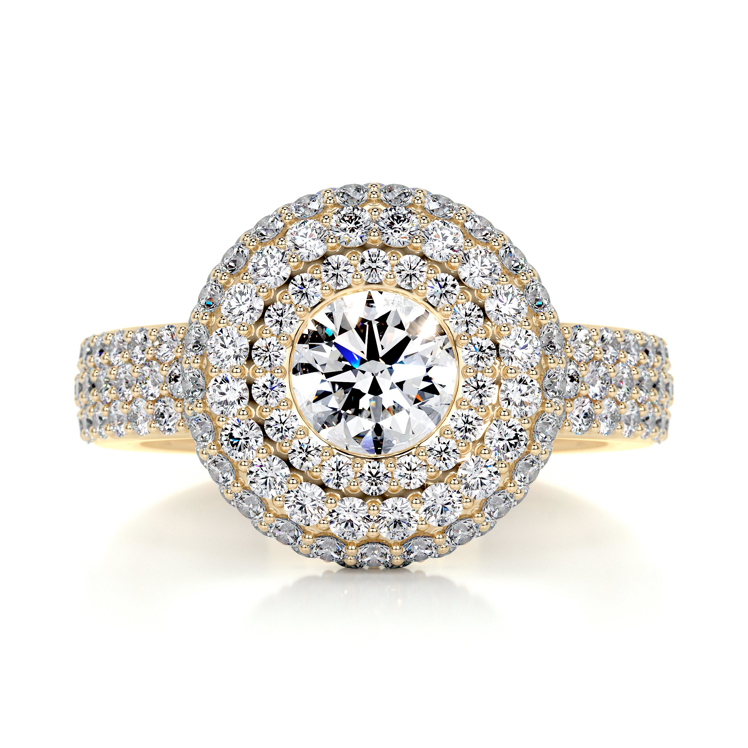 Reagan Diamond Engagement Ring   (2.25 Carat) -18K Yellow Gold
