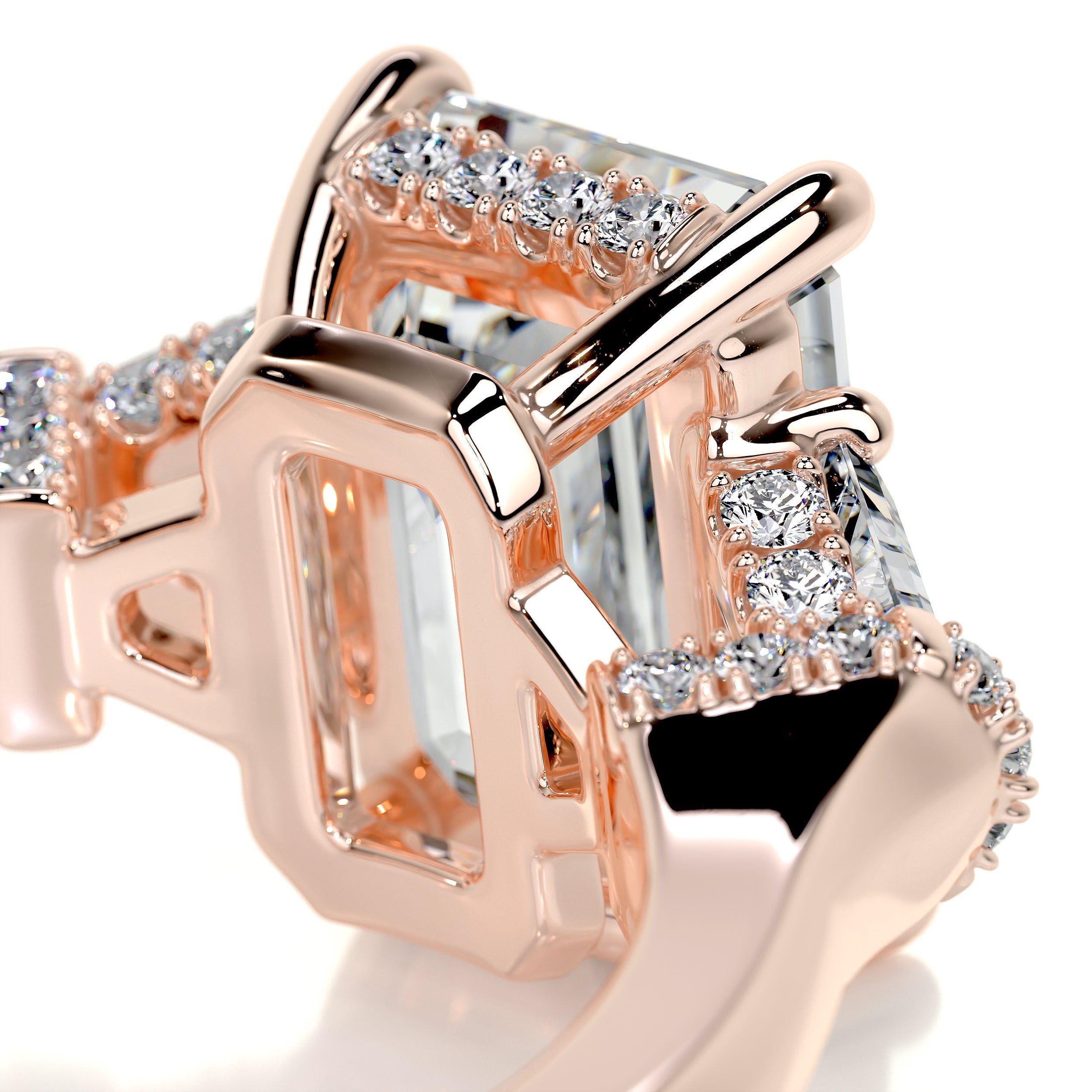 Viola Diamond Engagement Ring   (3.6 Carat) -14K Rose Gold