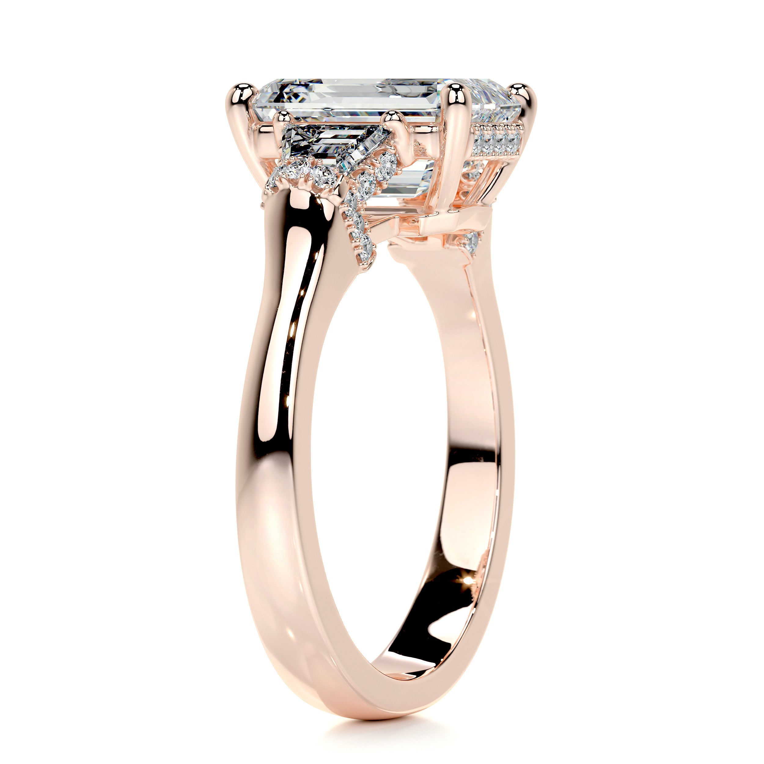 Viola Diamond Engagement Ring   (3.6 Carat) -14K Rose Gold