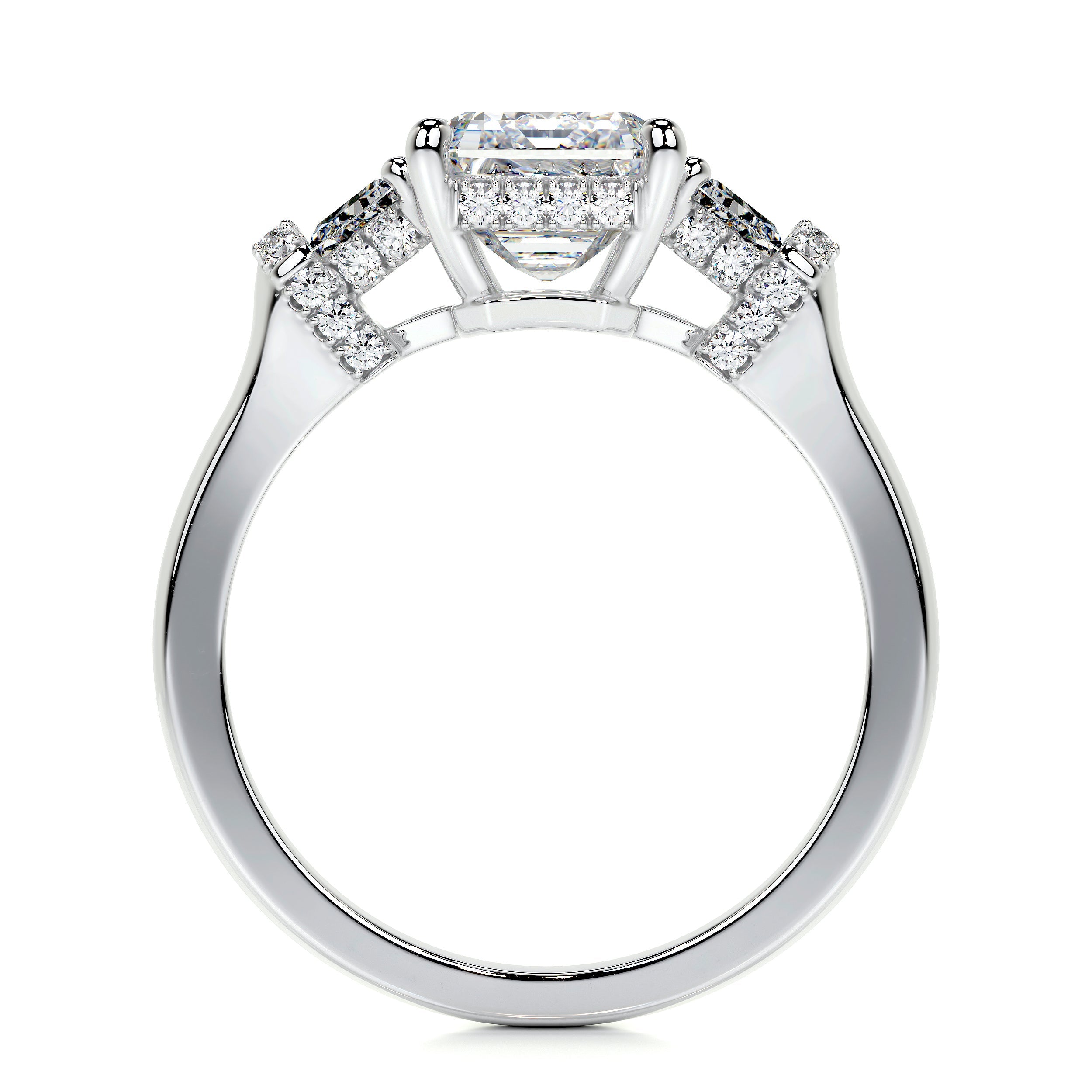 Viola Lab Grown Diamond Ring   (3.6 Carat) -14K White Gold
