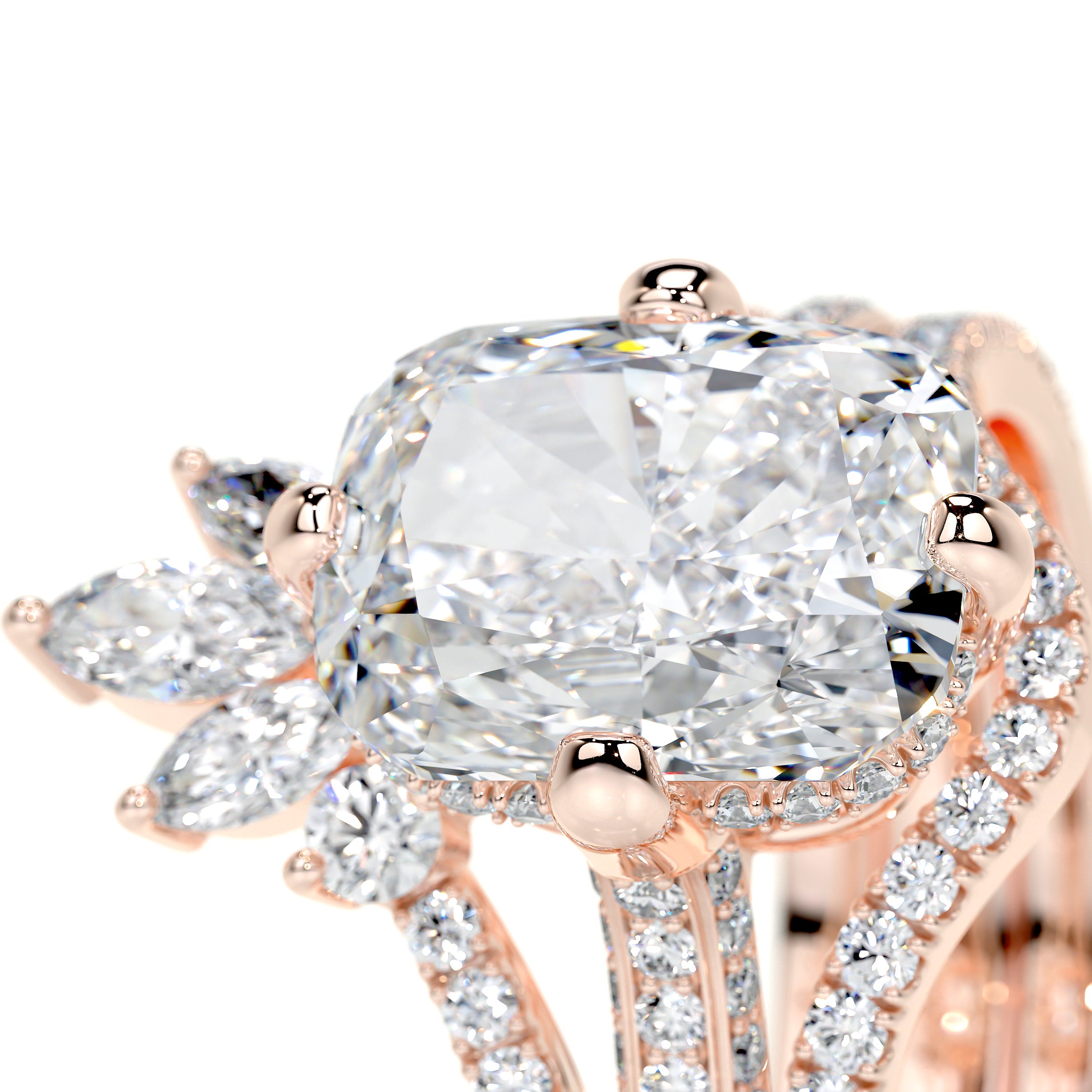 Lauren Lab Grown Diamond Bridal Set   (5.25 Carat) -14K Rose Gold