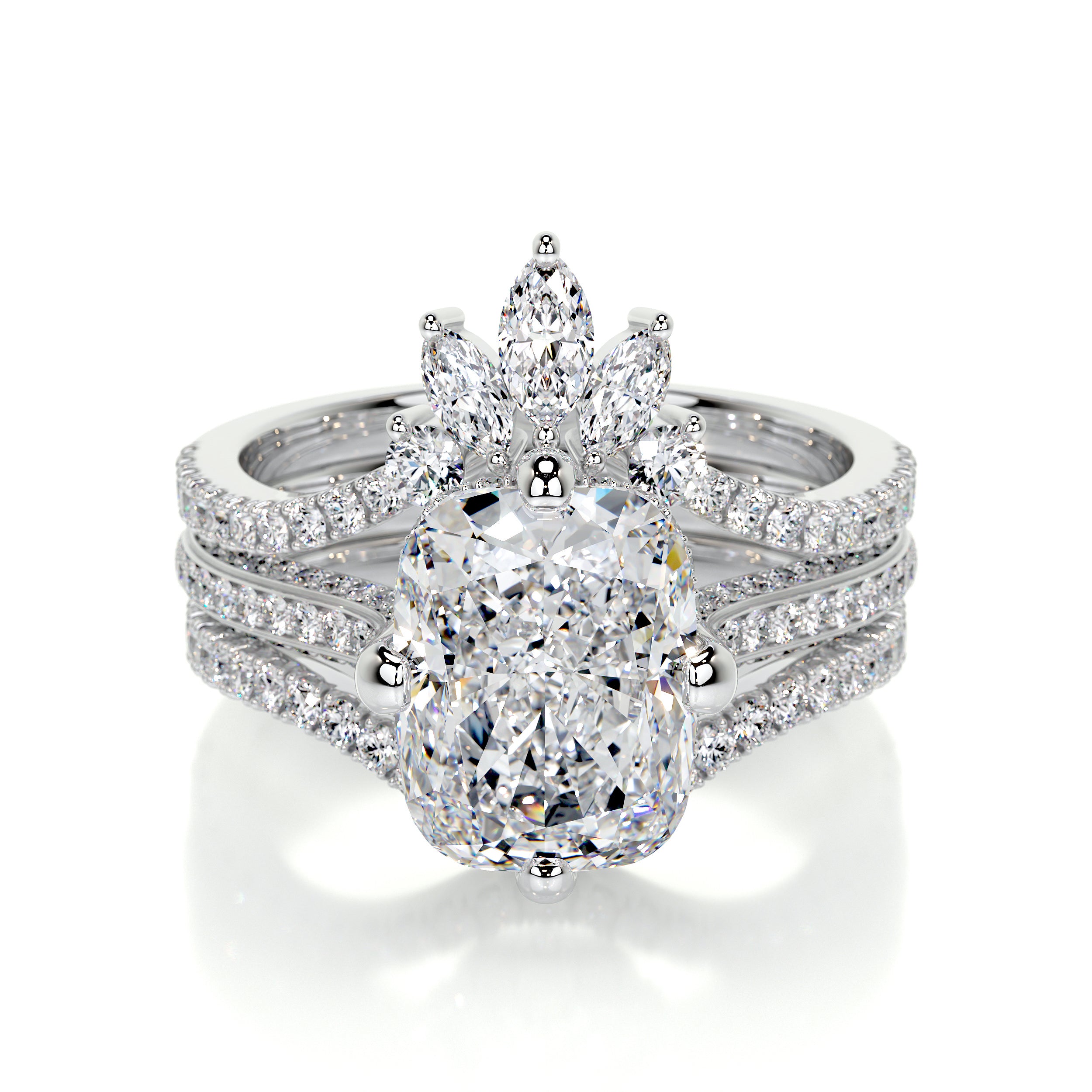 Lauren Lab Grown Diamond Bridal Set   (5.25 Carat) -18K White Gold