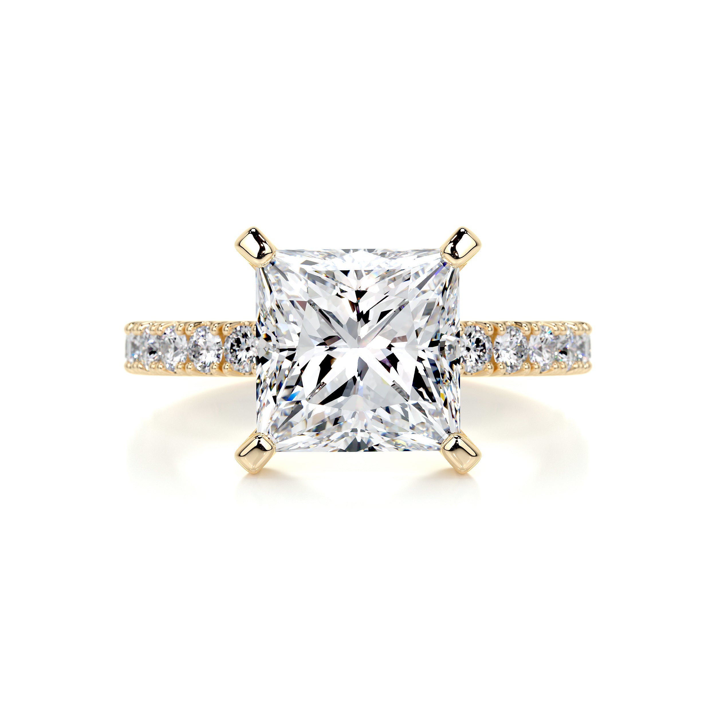 Blair Diamond Engagement Ring   (3.5 Carat) -18K Yellow Gold