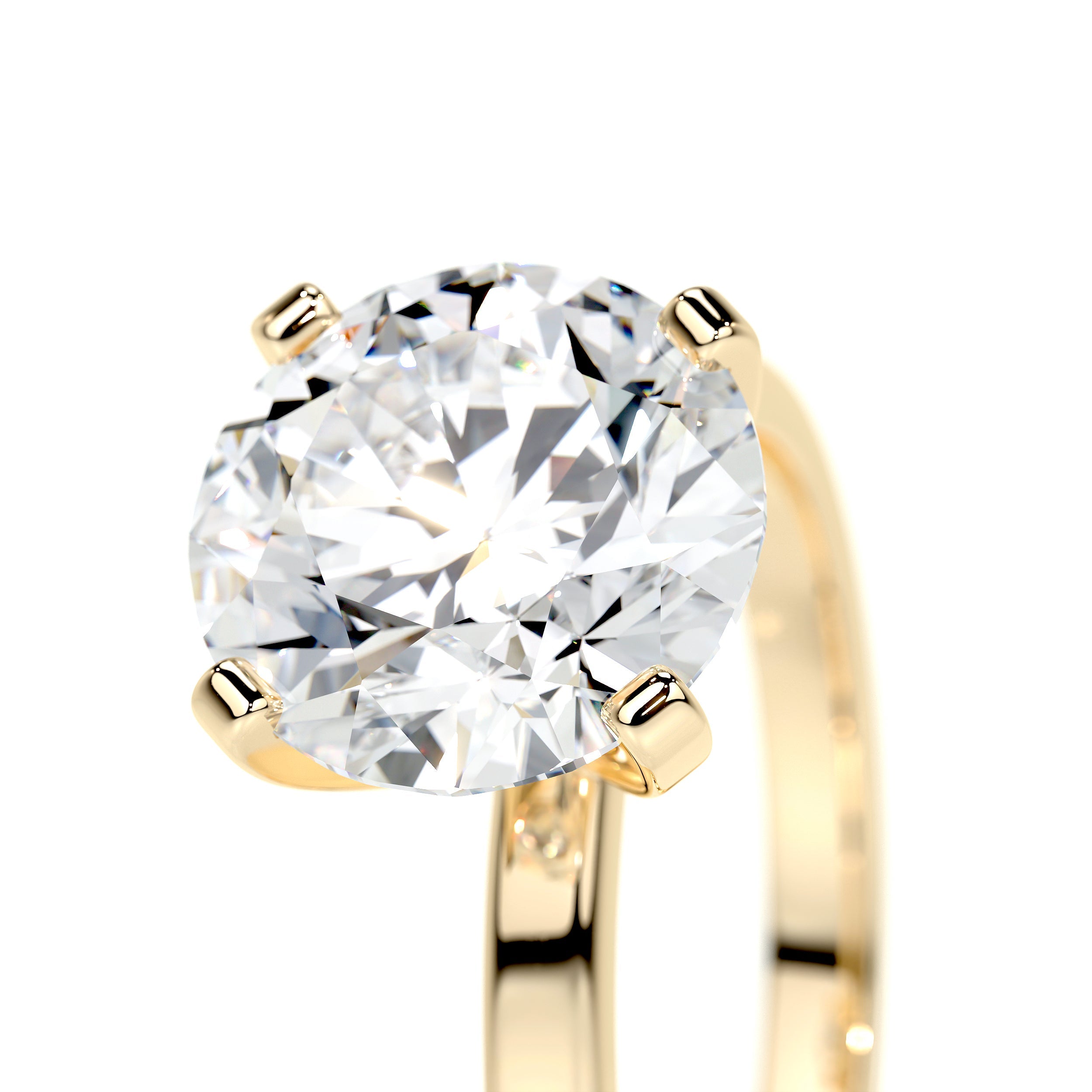 Jessica Lab Grown Diamond Ring   (3 Carat) -18K Yellow Gold