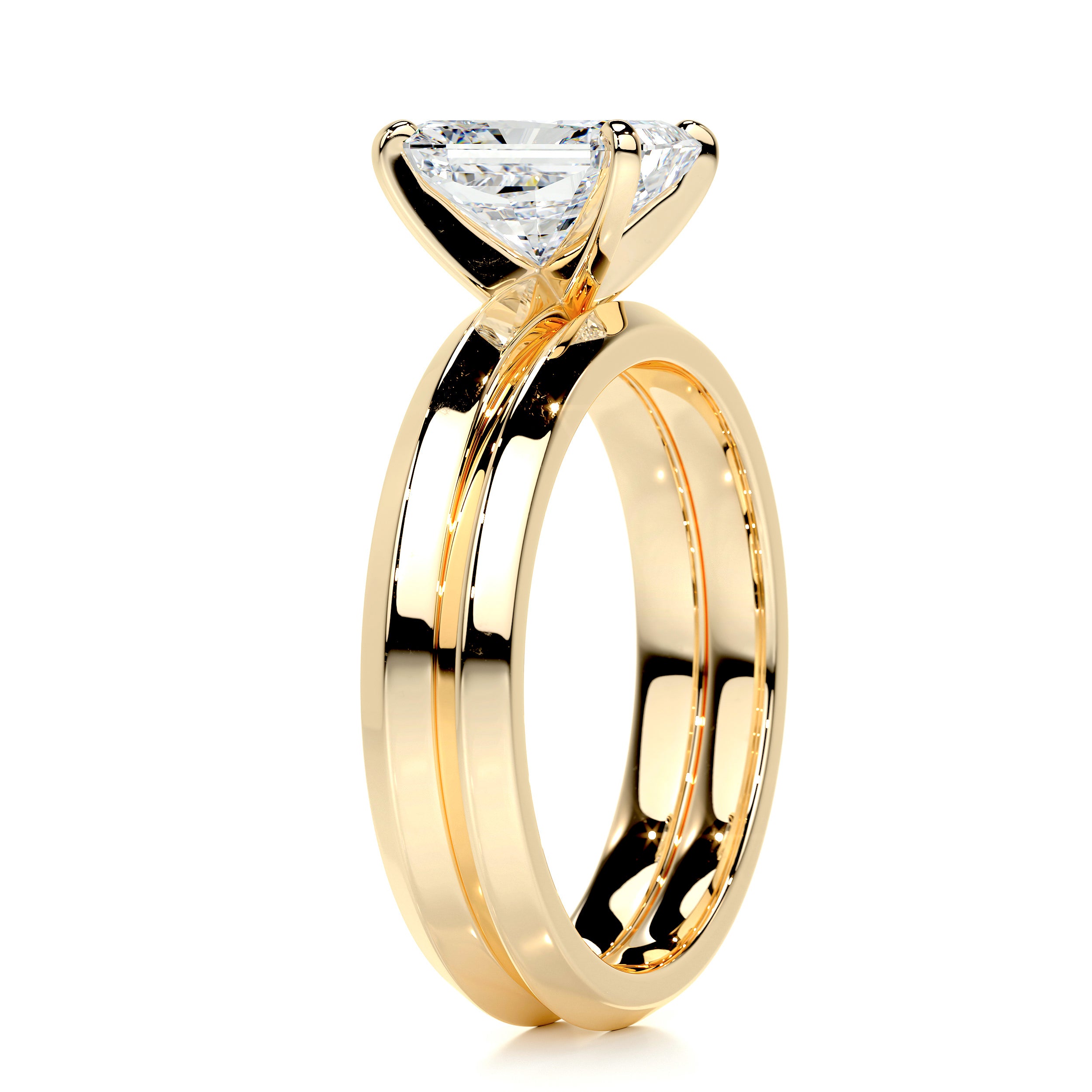 Carolina Diamond Bridal Set   (2 Carat) -18K Yellow Gold