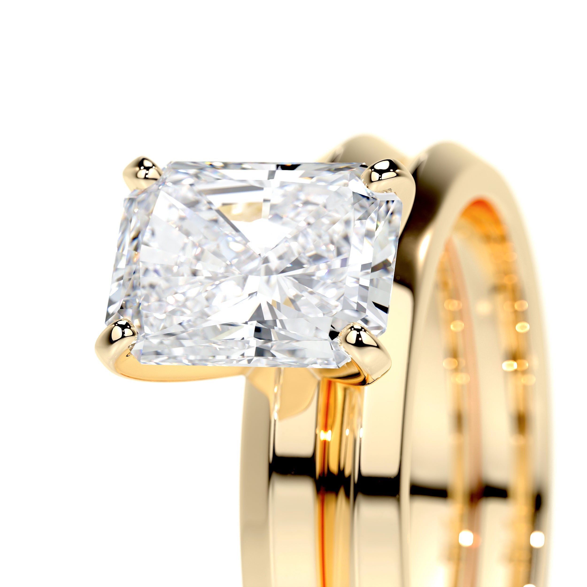 Carolina Lab Grown Diamond Bridal Set   (2 Carat) -18K Yellow Gold