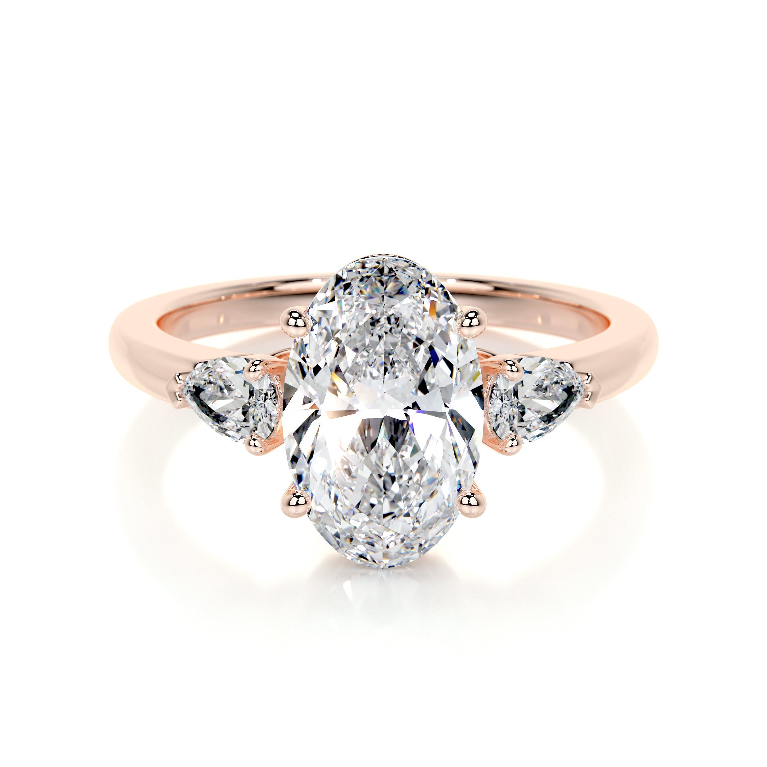 Kamala Lab Grown Diamond Ring   (3.3 Carat) -14K Rose Gold