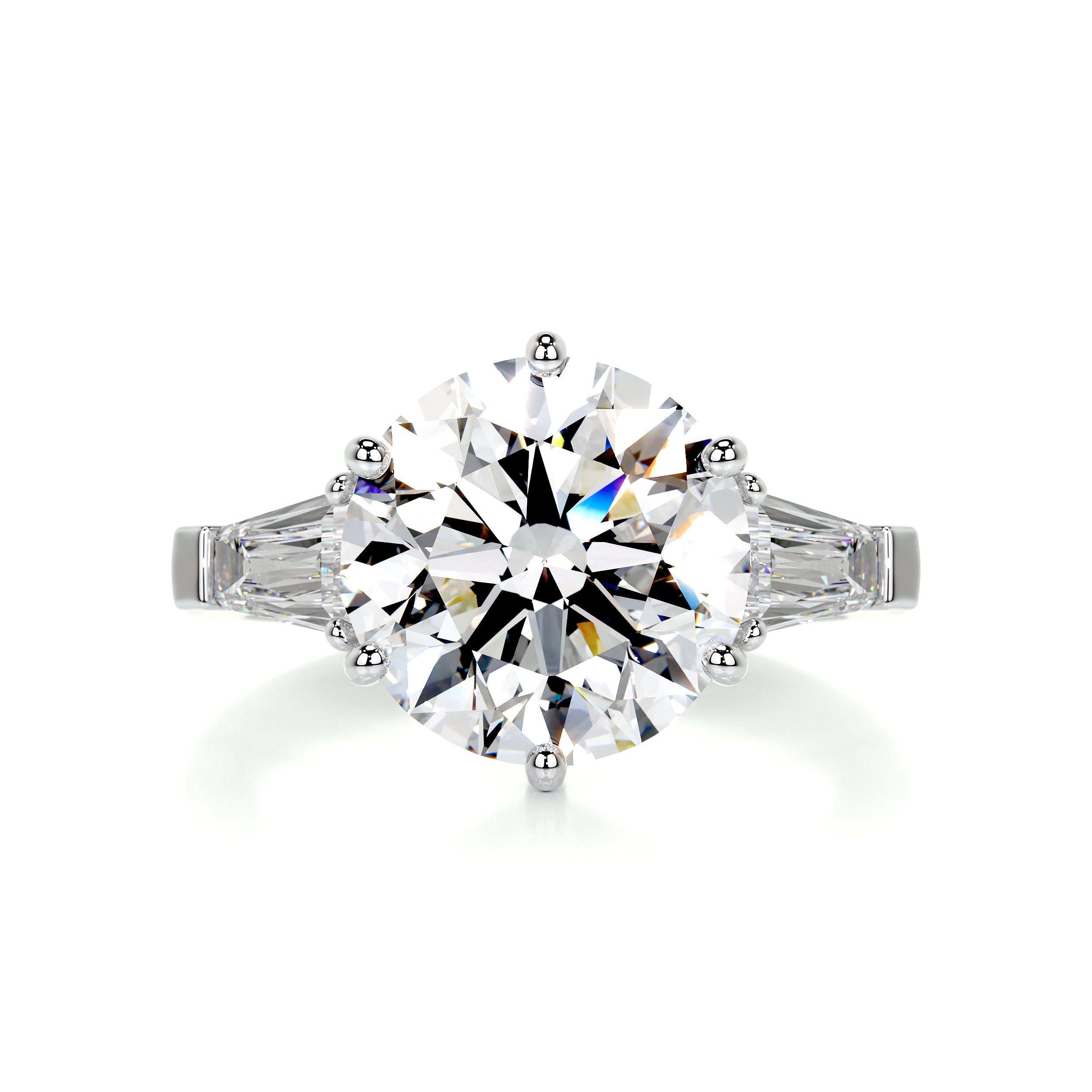 Skylar Diamond Engagement Ring   (3.5 Carat) -14K White Gold