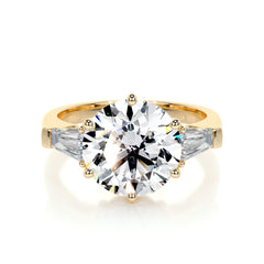 Skylar Lab Grown Diamond Ring Round - 18K Yellow Gold