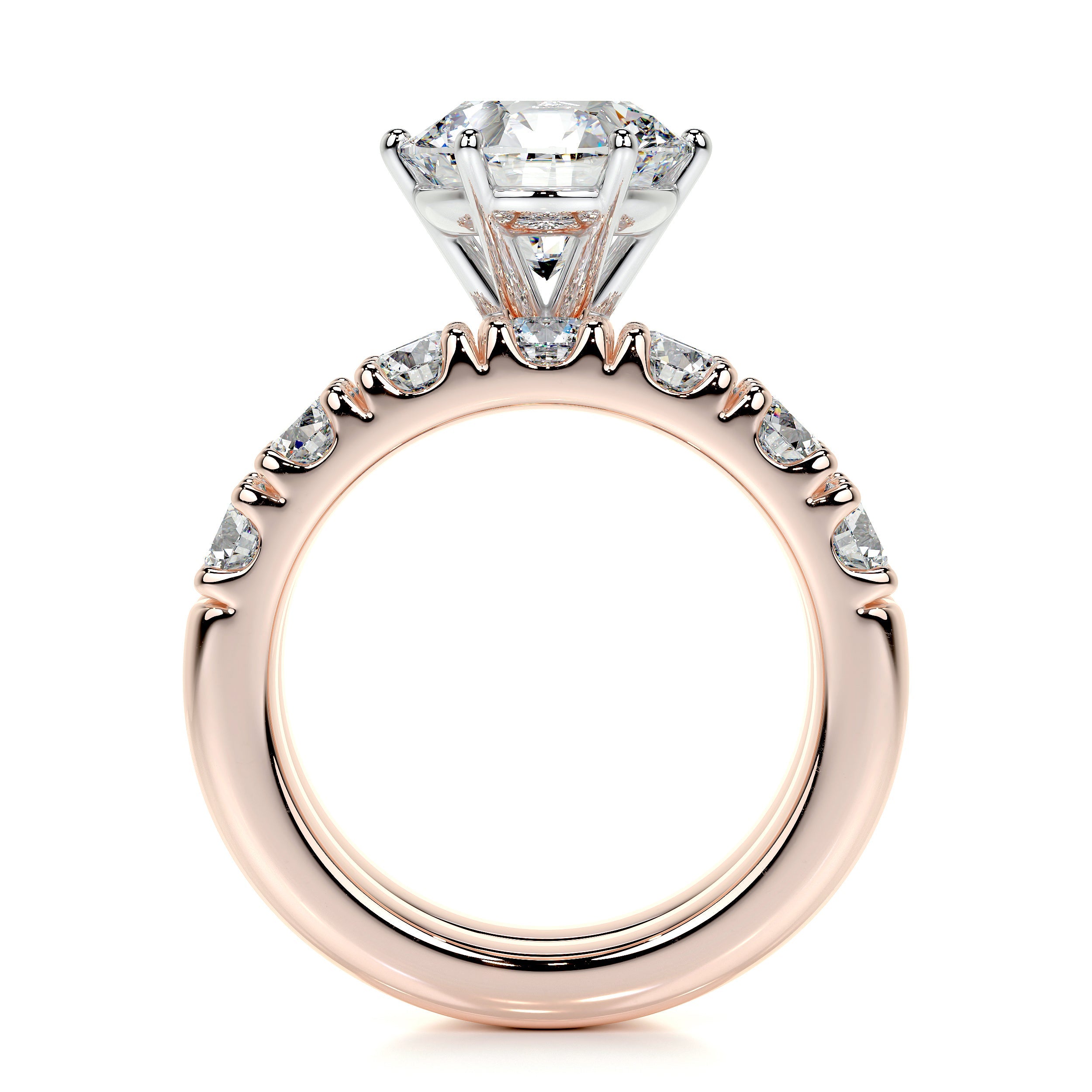 Destiny Lab Grown Diamond Bridal Set   (6 Carat) -14K Rose Gold