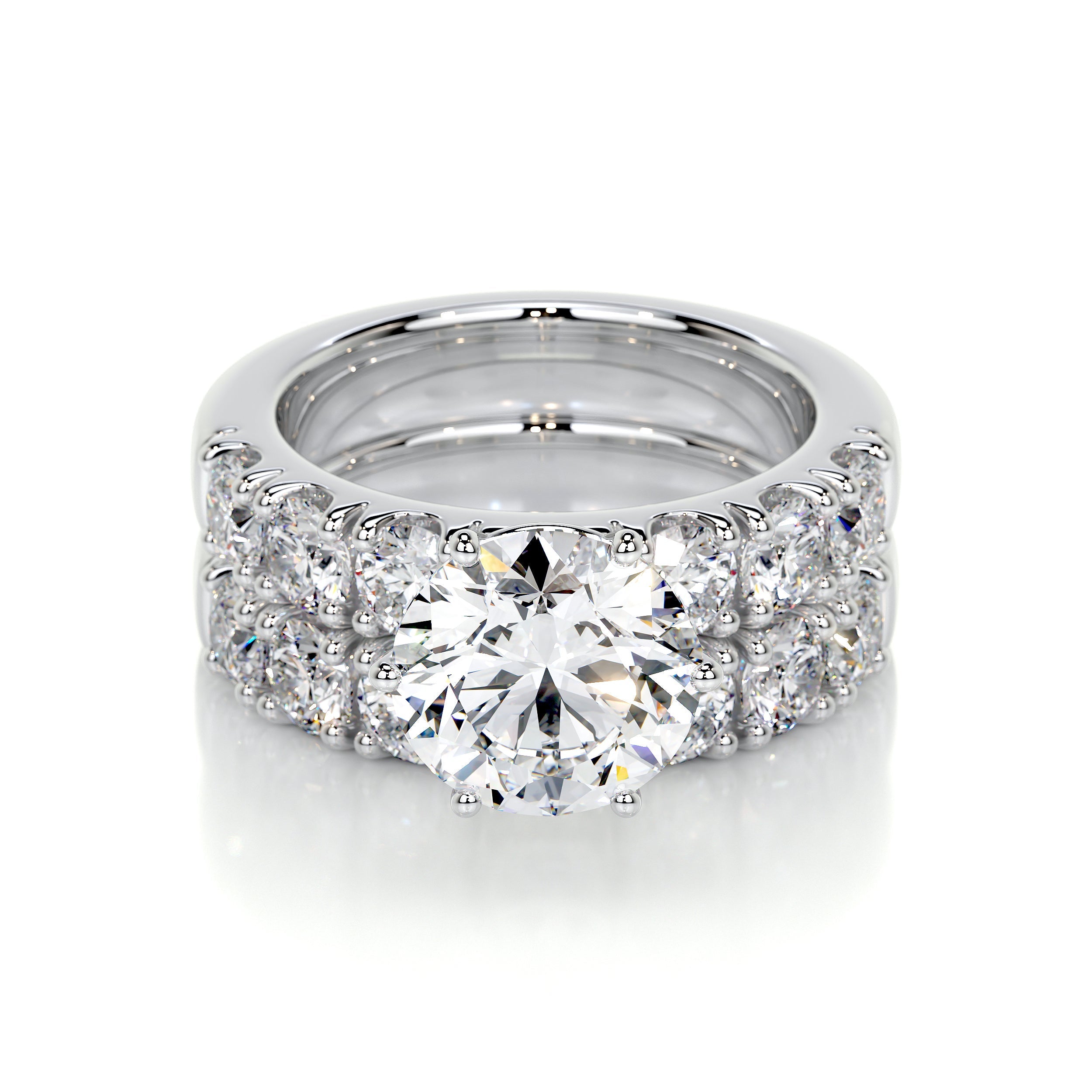 1.01 Carat Round Brilliant Cut Six Prongs Diamond Engagement Ring in R –  Benz & Co Diamonds