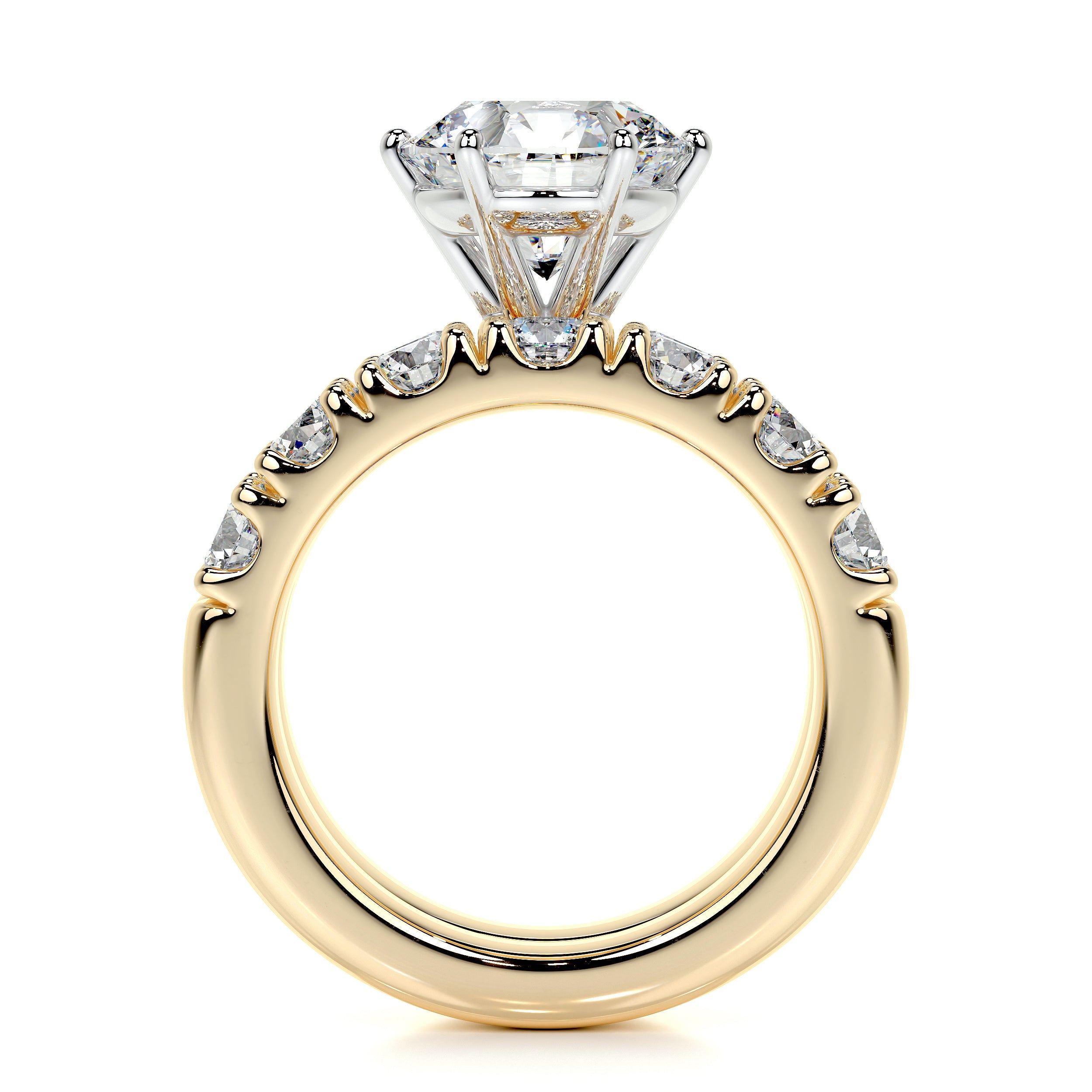 Destiny Lab Grown Diamond Bridal Set   (6 Carat) -18K Yellow Gold
