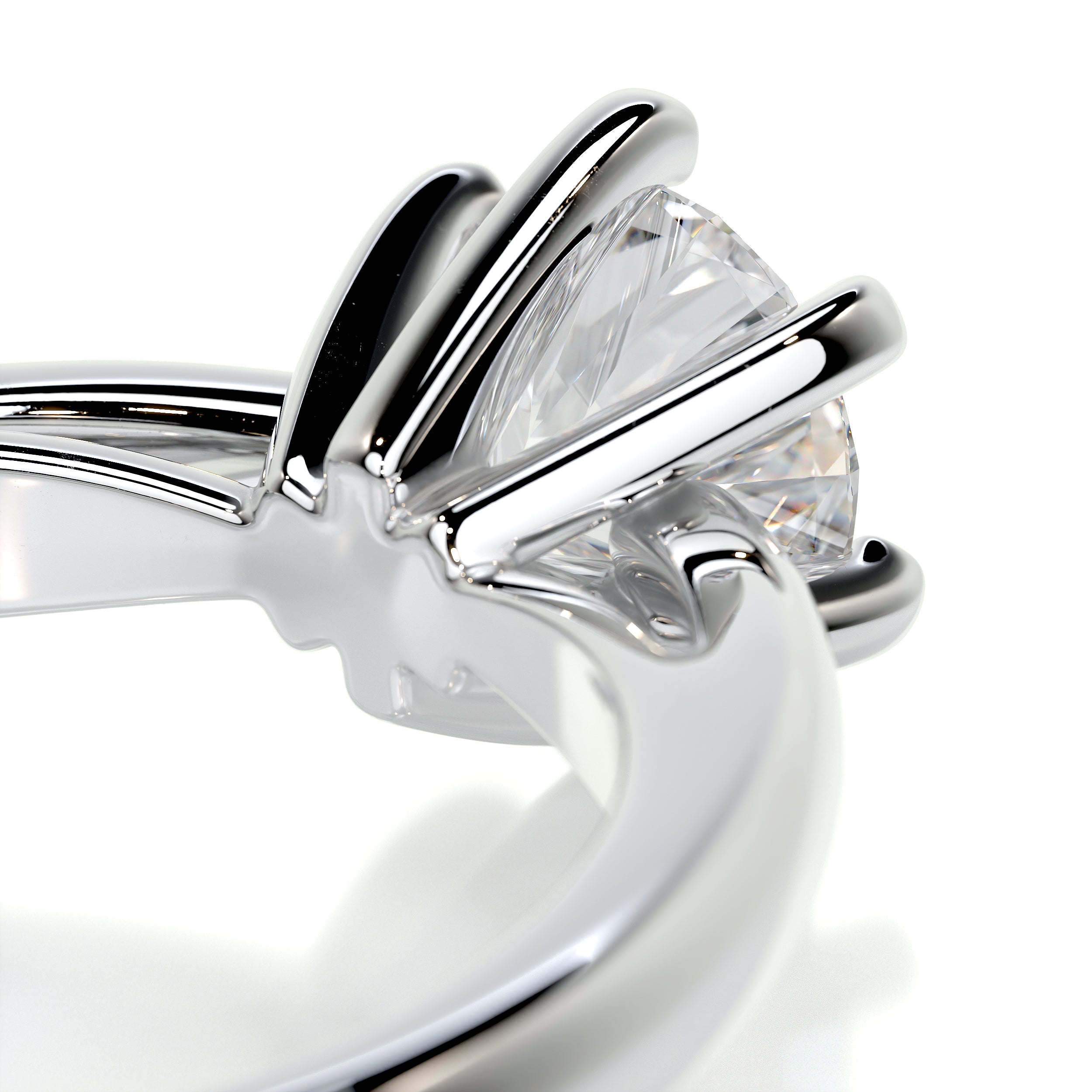 Diana Diamond Engagement Ring   (0.75 Carat) -14K White Gold