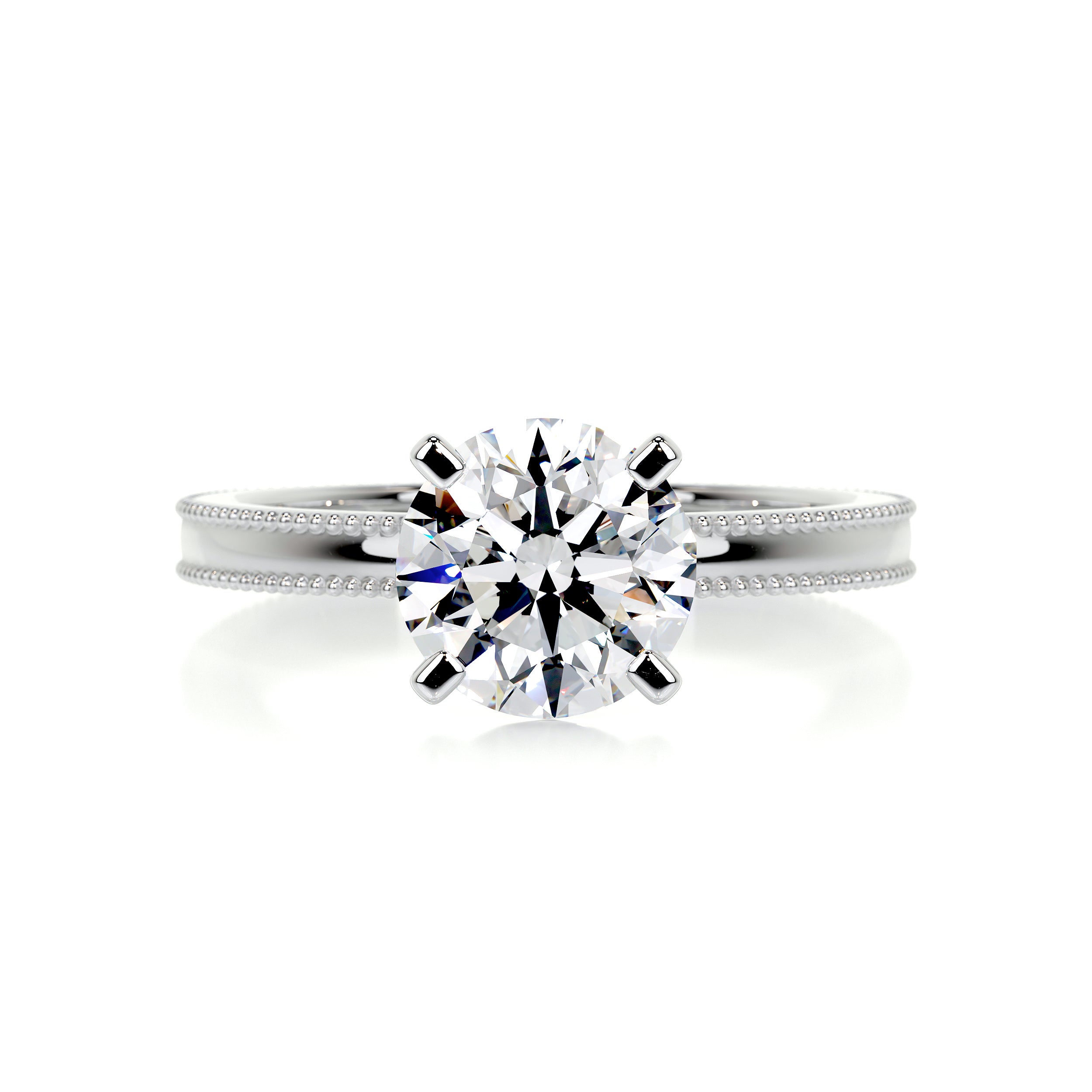 Charlie Diamond Engagement Ring   (2 Carat) -14K White Gold