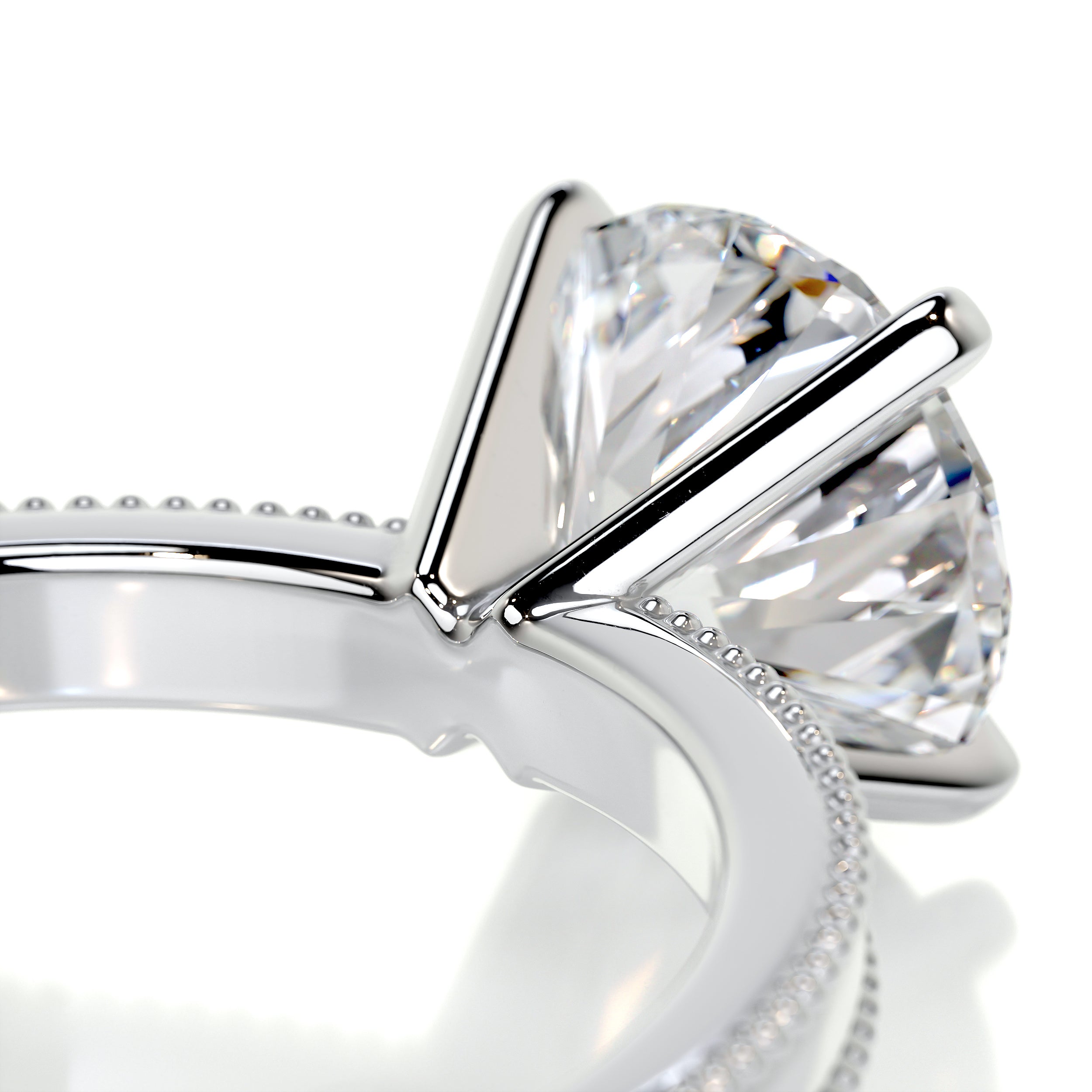 Charlie Diamond Engagement Ring   (2 Carat) -18K White Gold