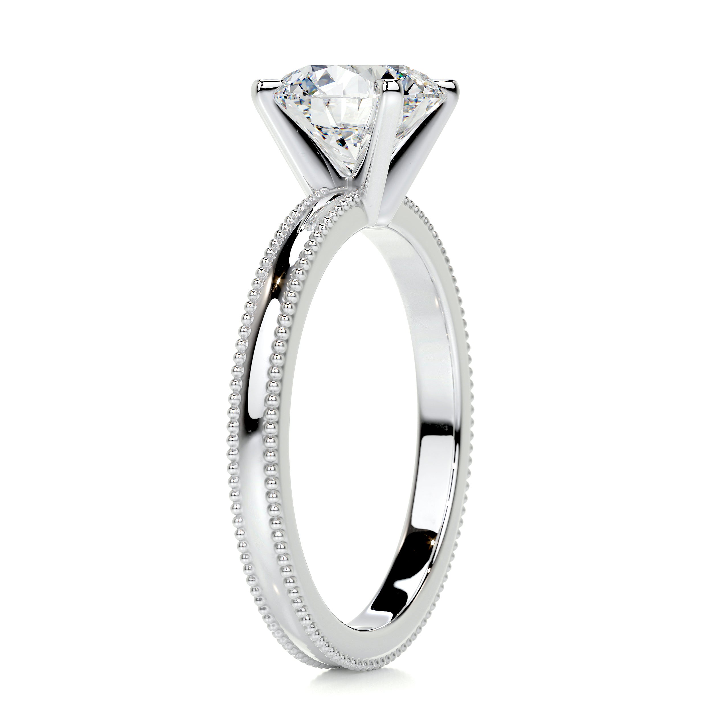Charlie Diamond Engagement Ring   (2 Carat) -18K White Gold