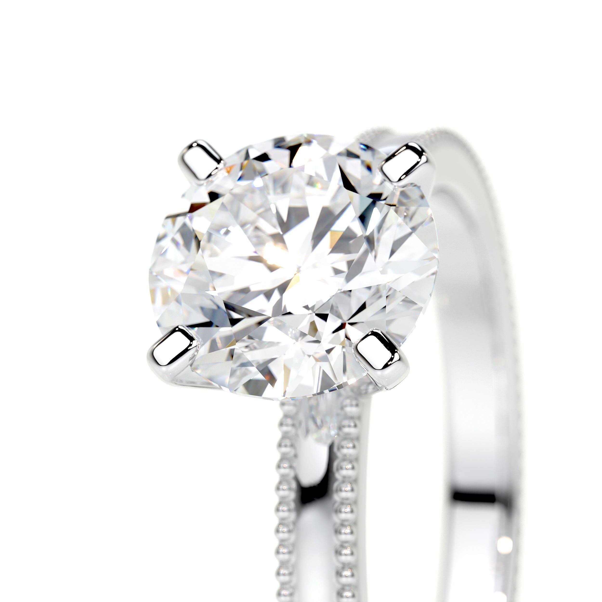 Charlie Lab Grown Diamond Ring   (2 Carat) -18K White Gold
