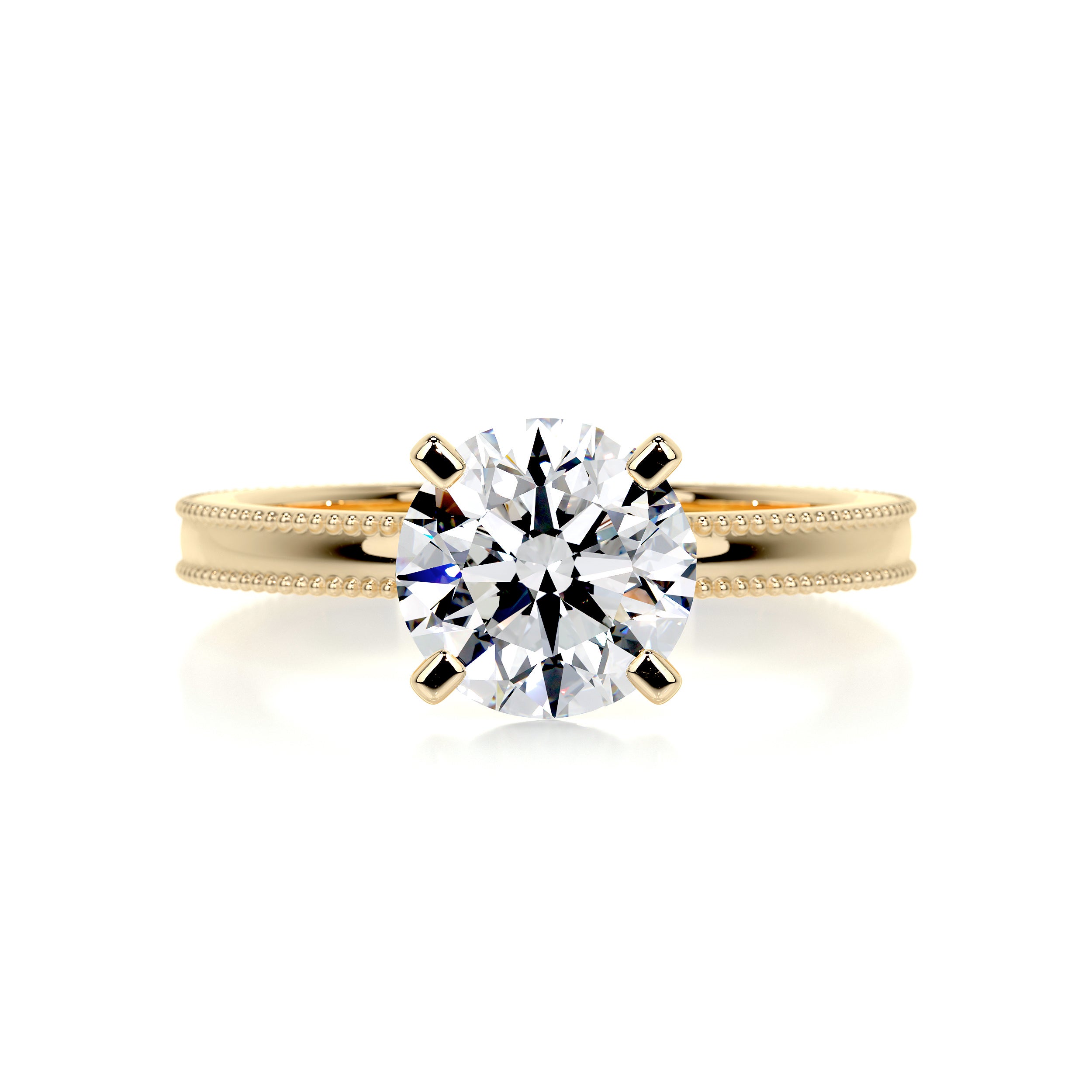 Charlie Diamond Engagement Ring -18K Yellow Gold