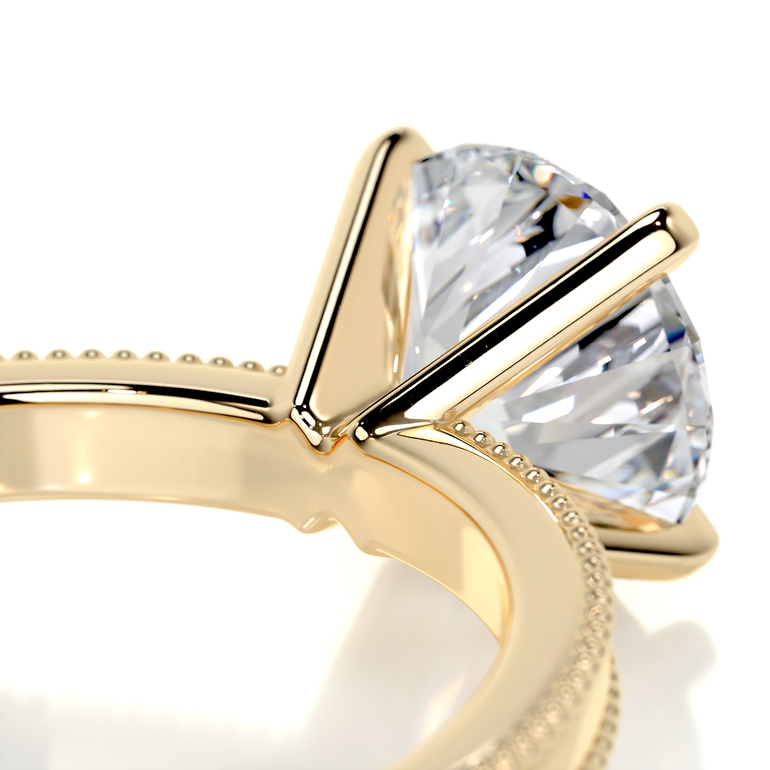 Charlie Diamond Engagement Ring   (2 Carat) -18K Yellow Gold