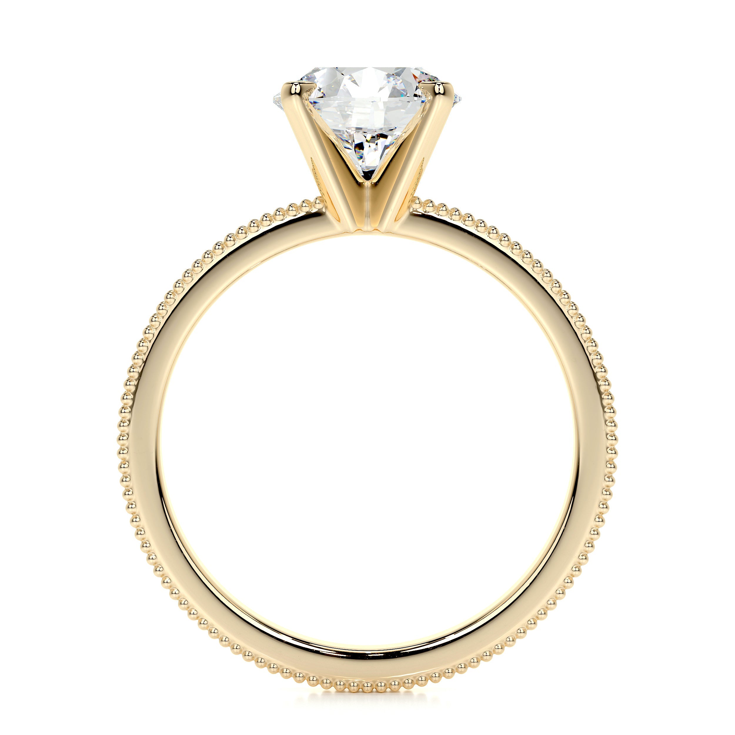 Charlie Lab Grown Diamond Ring   (2 Carat) -18K Yellow Gold