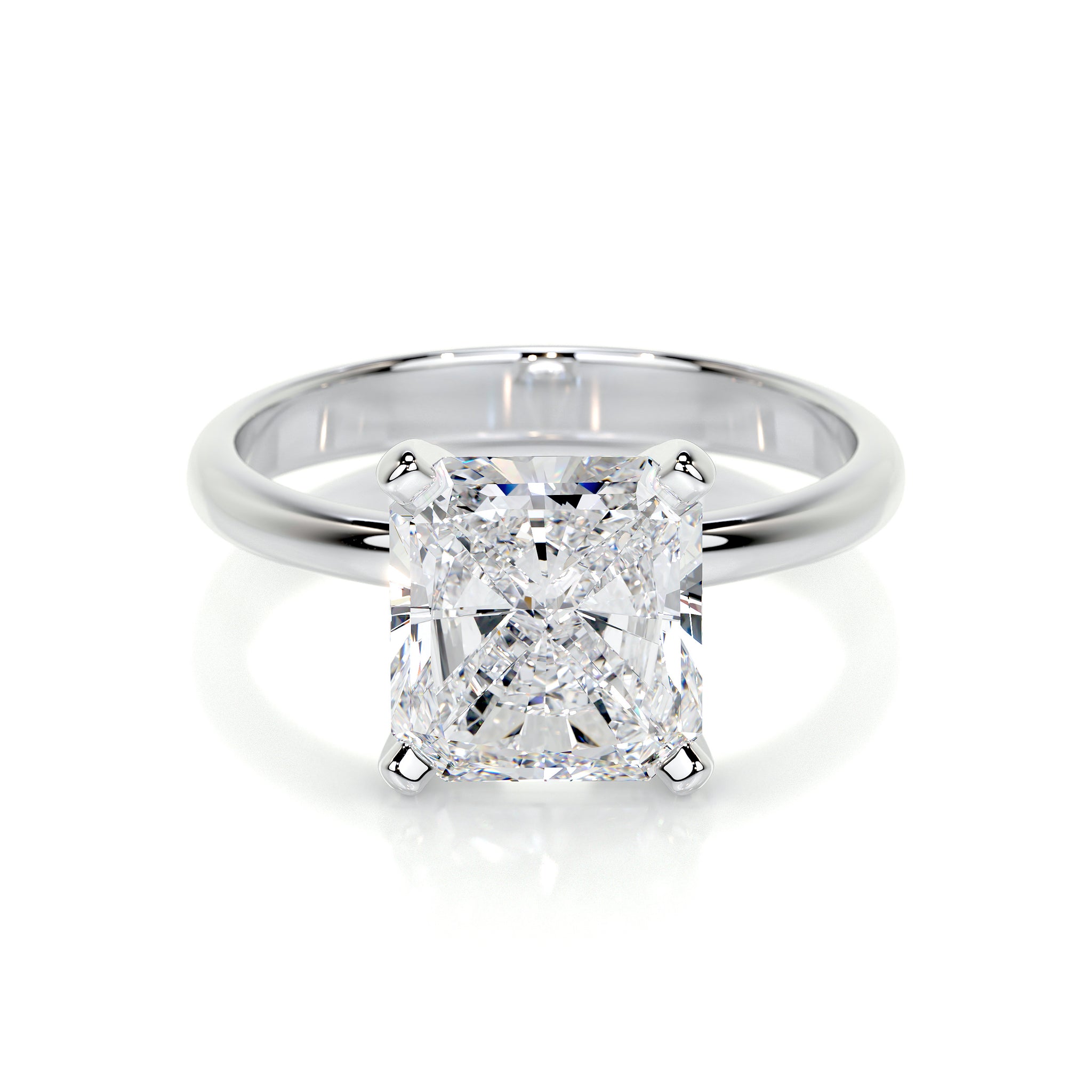 Julianna Lab Grown Diamond Ring -14K White Gold, Solitaire, 3 Carat ...