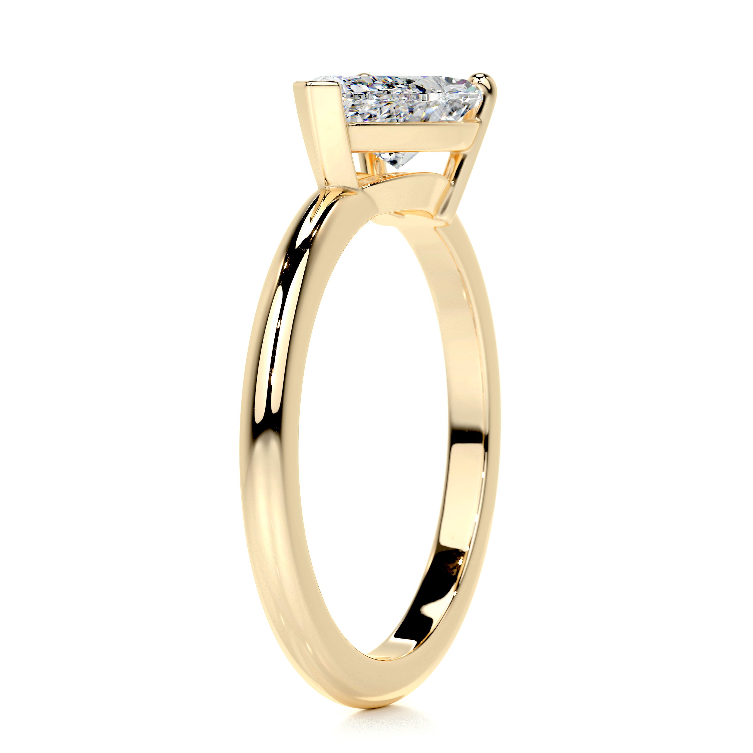 Miriam Diamond Engagement Ring   (1 Carat) -18K Yellow Gold