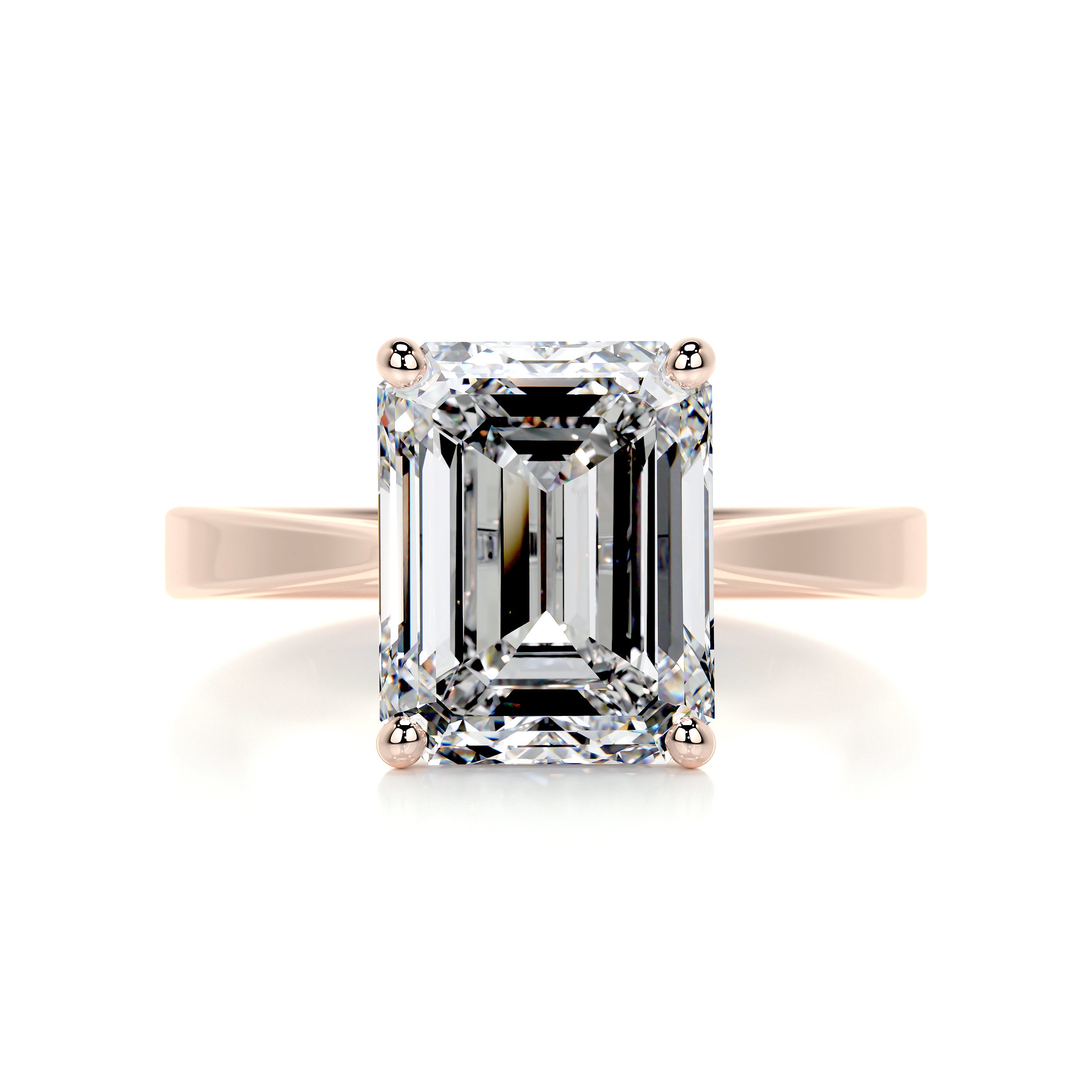Mariana Diamond Engagement Ring   (4 Carat) -14K Rose Gold