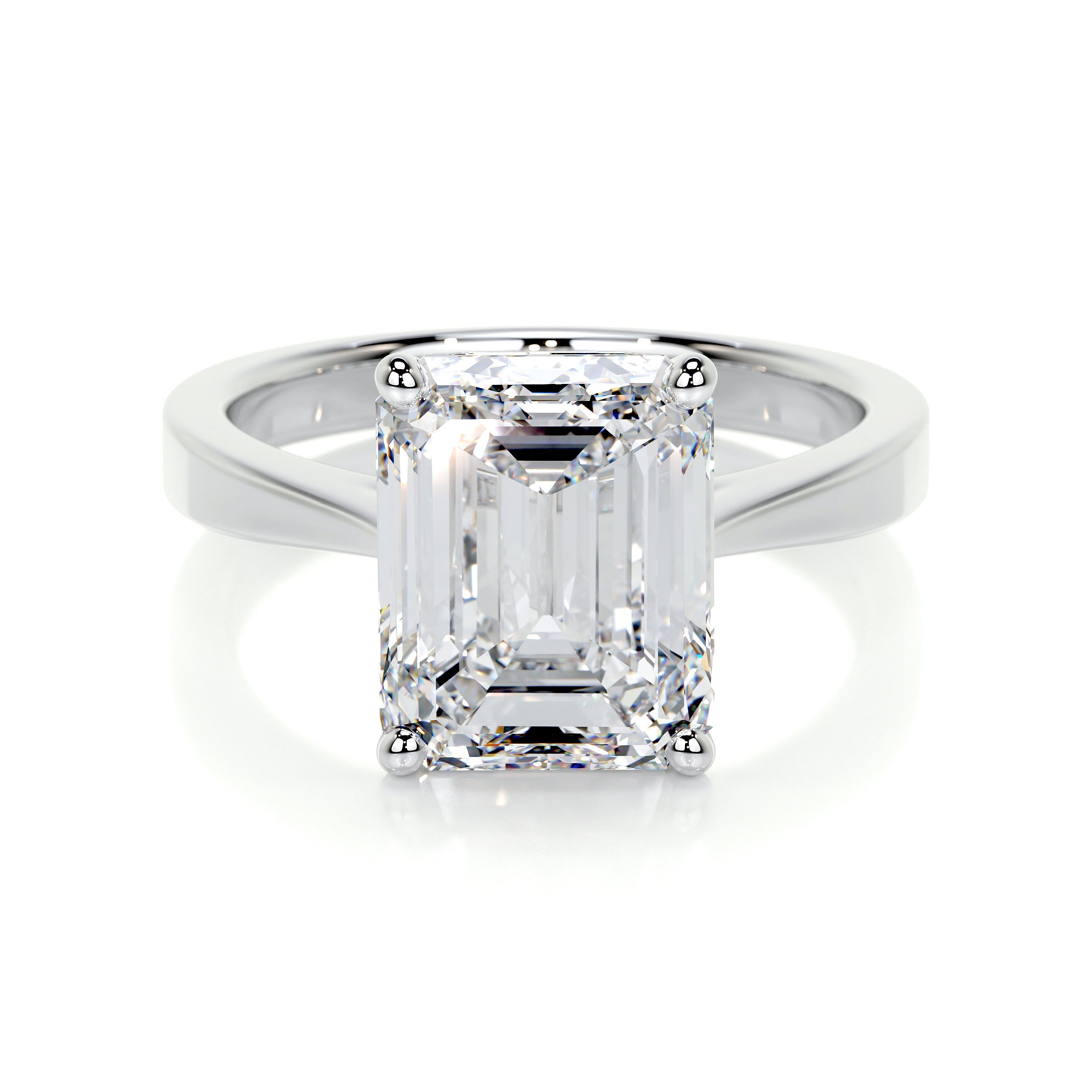 Mariana Lab Grown Diamond Ring   (4 Carat) -18K White Gold