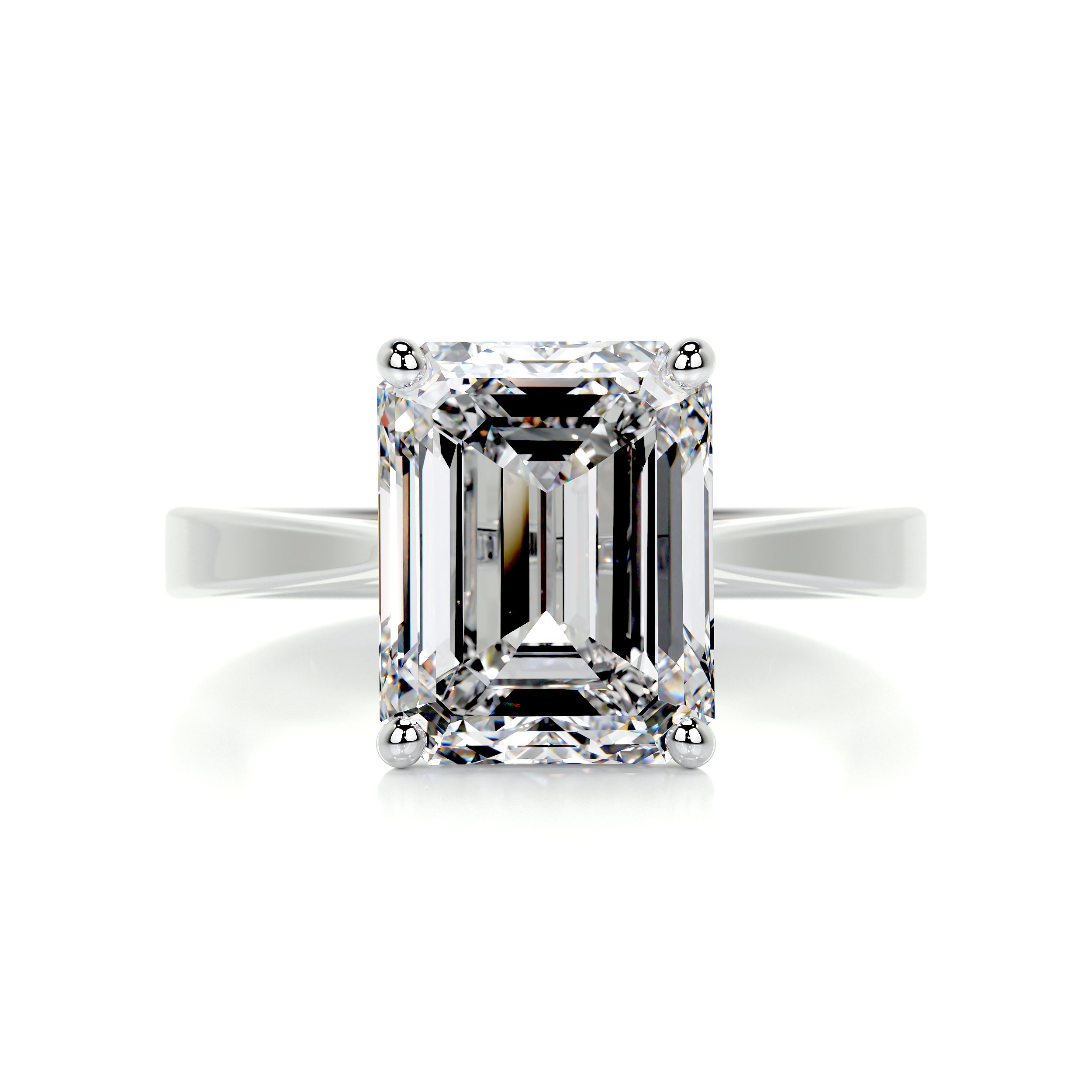 Mariana Diamond Engagement Ring   (4 Carat) -18K White Gold