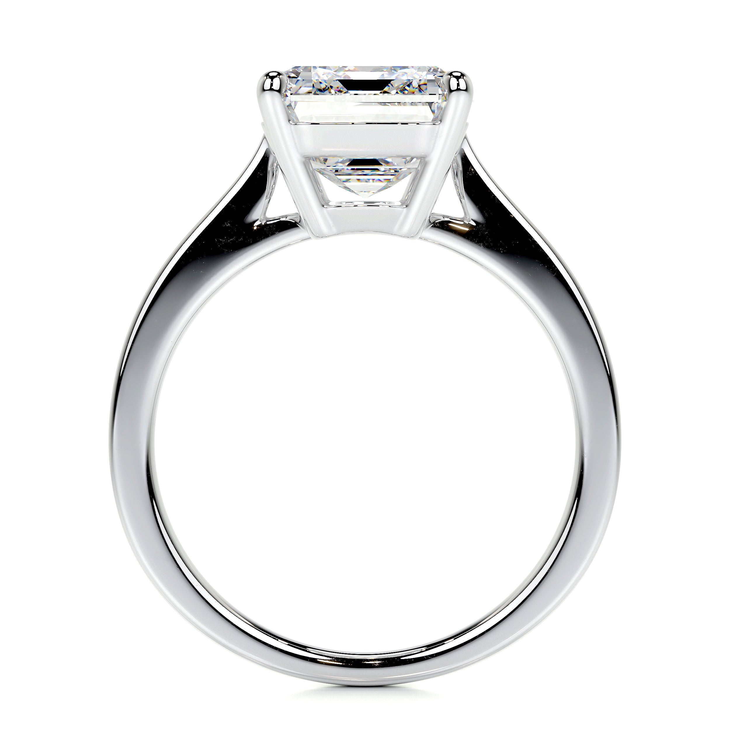 Mariana Lab Grown Diamond Ring   (4 Carat) -18K White Gold