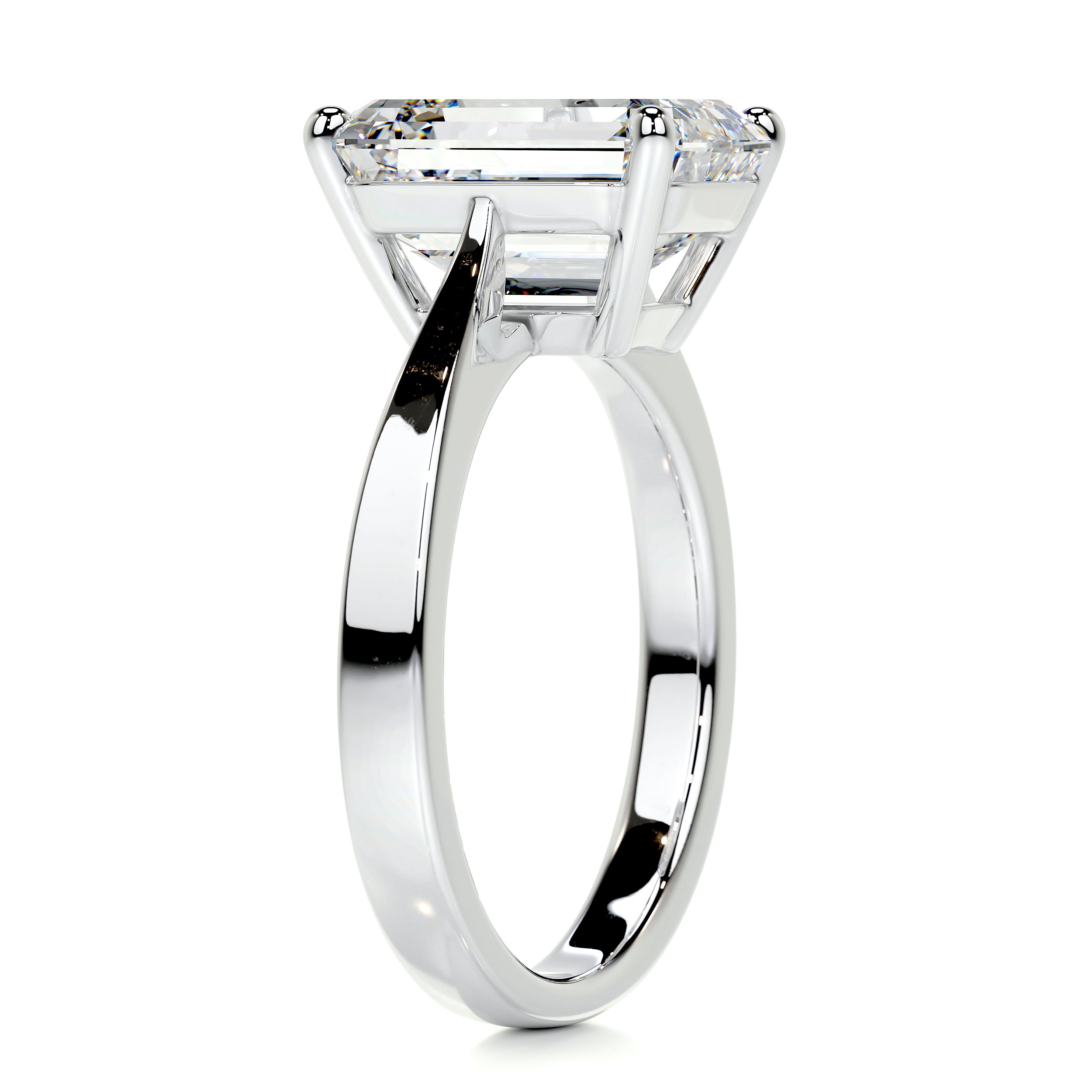 Mariana Diamond Engagement Ring   (4 Carat) -14K White Gold