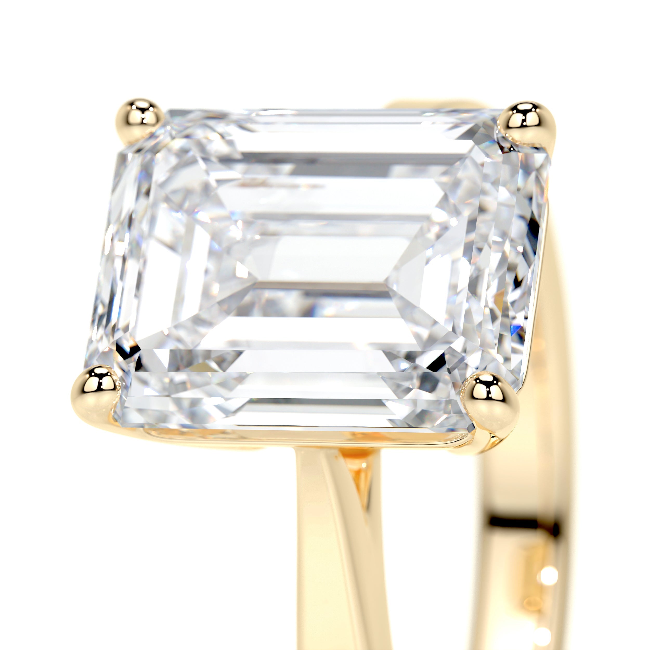 Mariana Lab Grown Diamond Ring   (4 Carat) -18K Yellow Gold