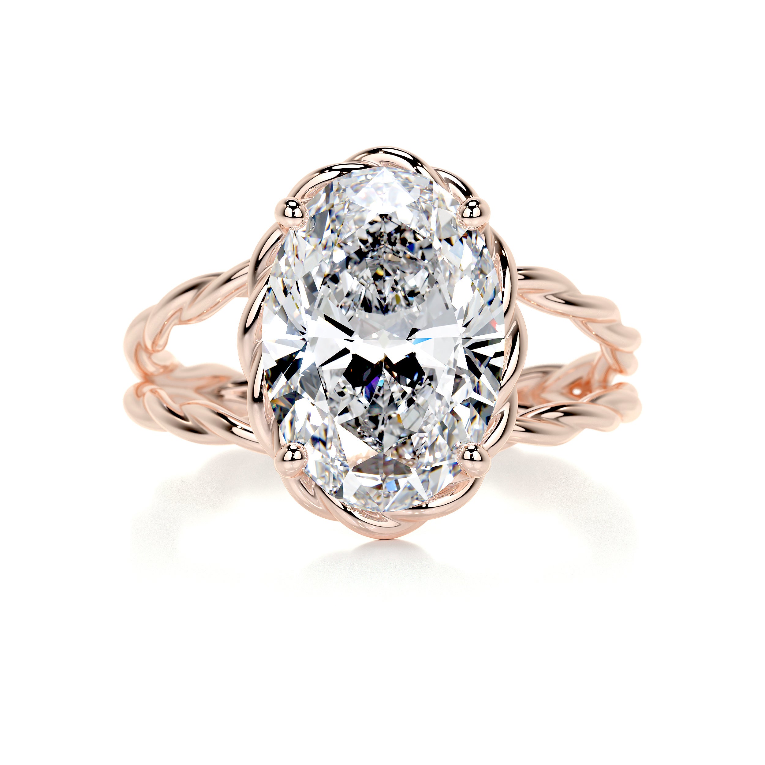 Milani Diamond Engagement Ring   (3 Carat) -14K Rose Gold