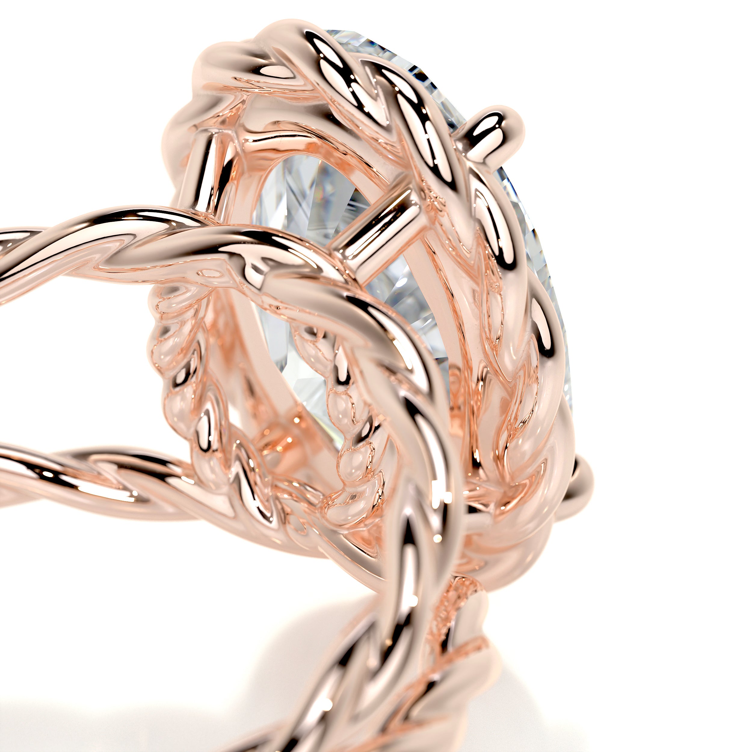 Milani Diamond Engagement Ring   (3 Carat) -14K Rose Gold