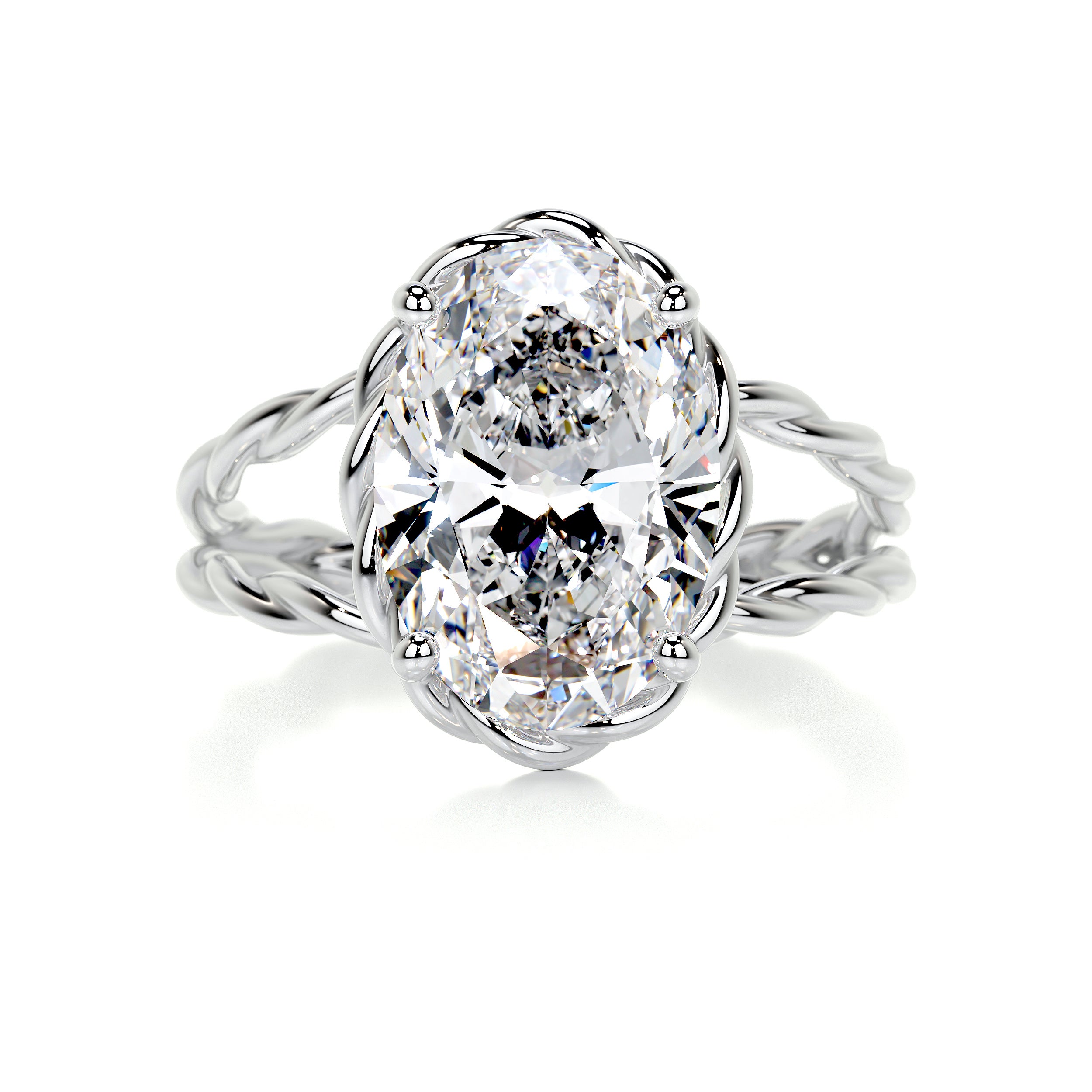 Milani Diamond Engagement Ring -18K White Gold