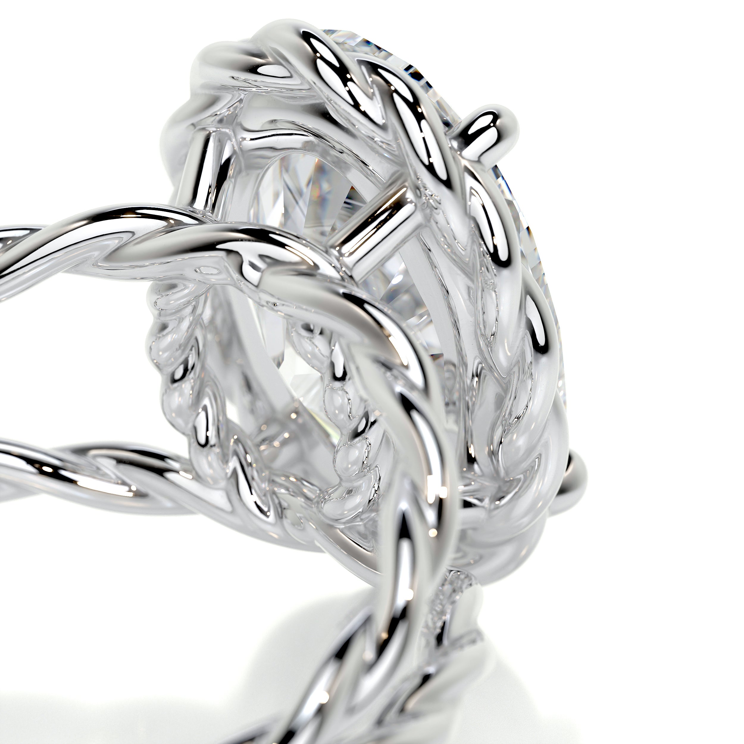 Milani Diamond Engagement Ring   (3 Carat) -14K White Gold